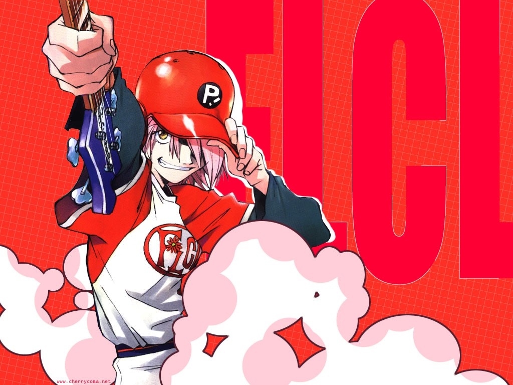 Naota Nandaba from FLCL holding a guitar HD Wallpaper