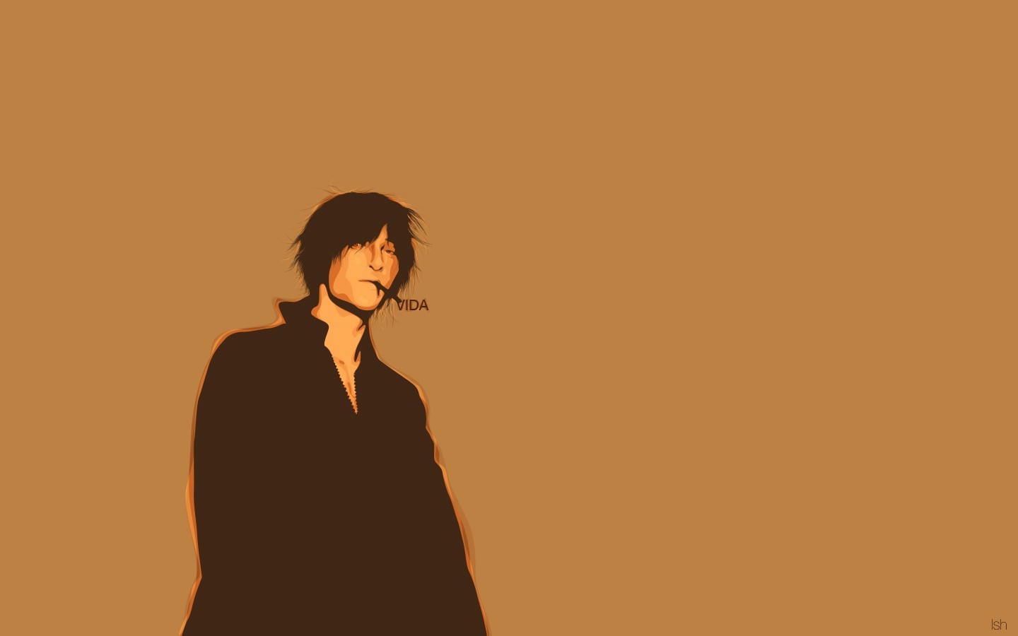 Illustration of a man with a cigarette HD Wallpaper