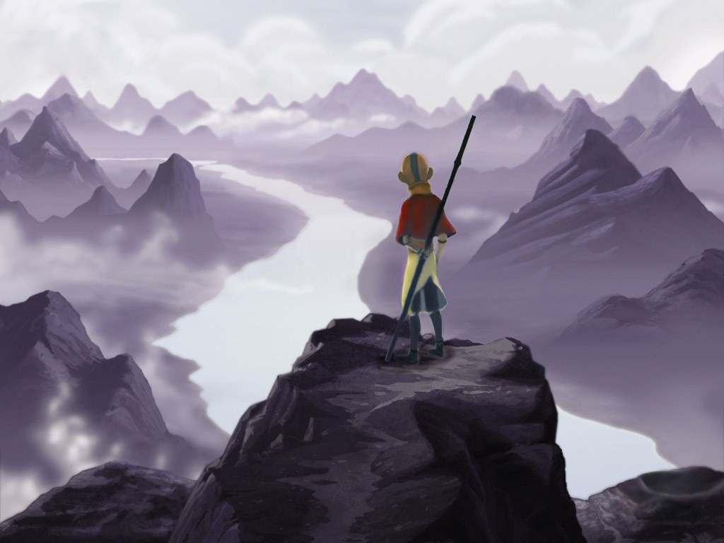 Aang from Avatar The Last Airbender on a mountain HD Wallpaper
