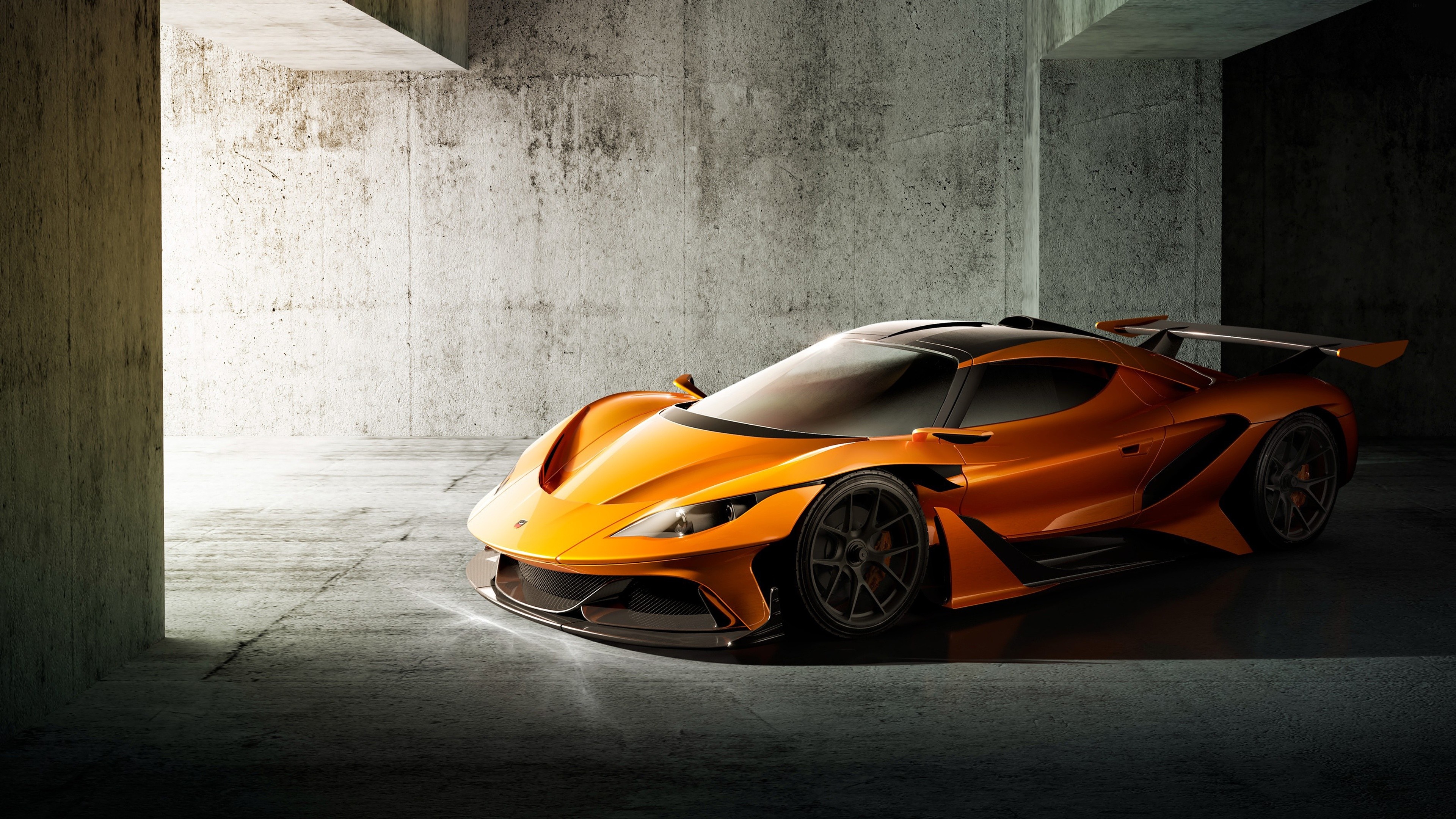Orange Apollo Arrow Concept Sports Car HD Wallpaper