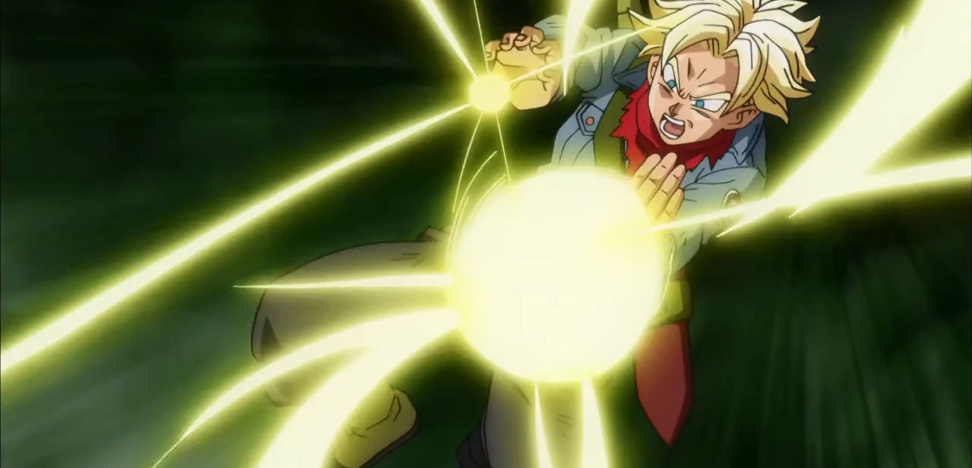 Trunks from Dragon Ball Super charging energy HD Wallpaper