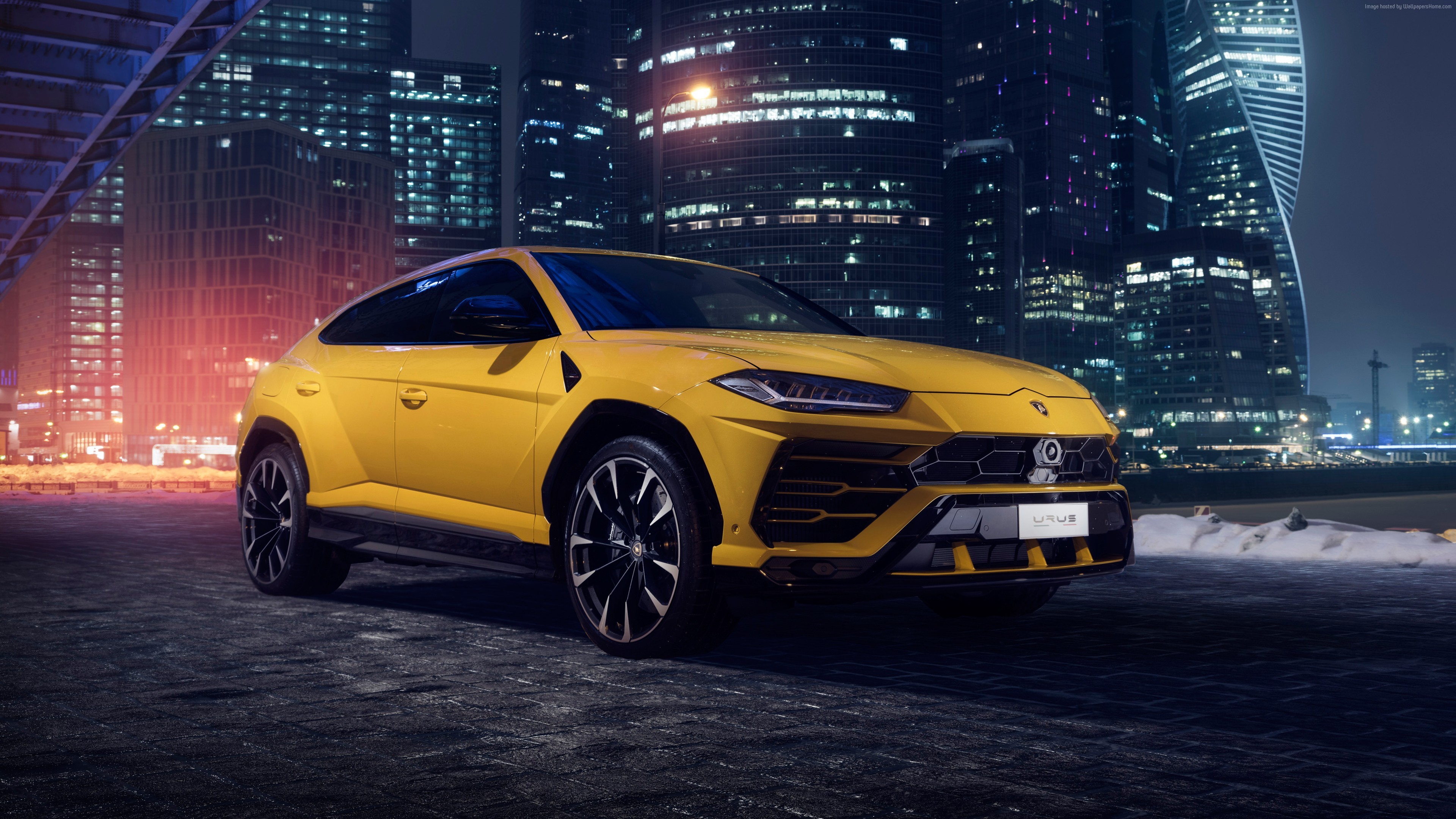 Yellow Lamborghini Urus 4K HD Wallpaper