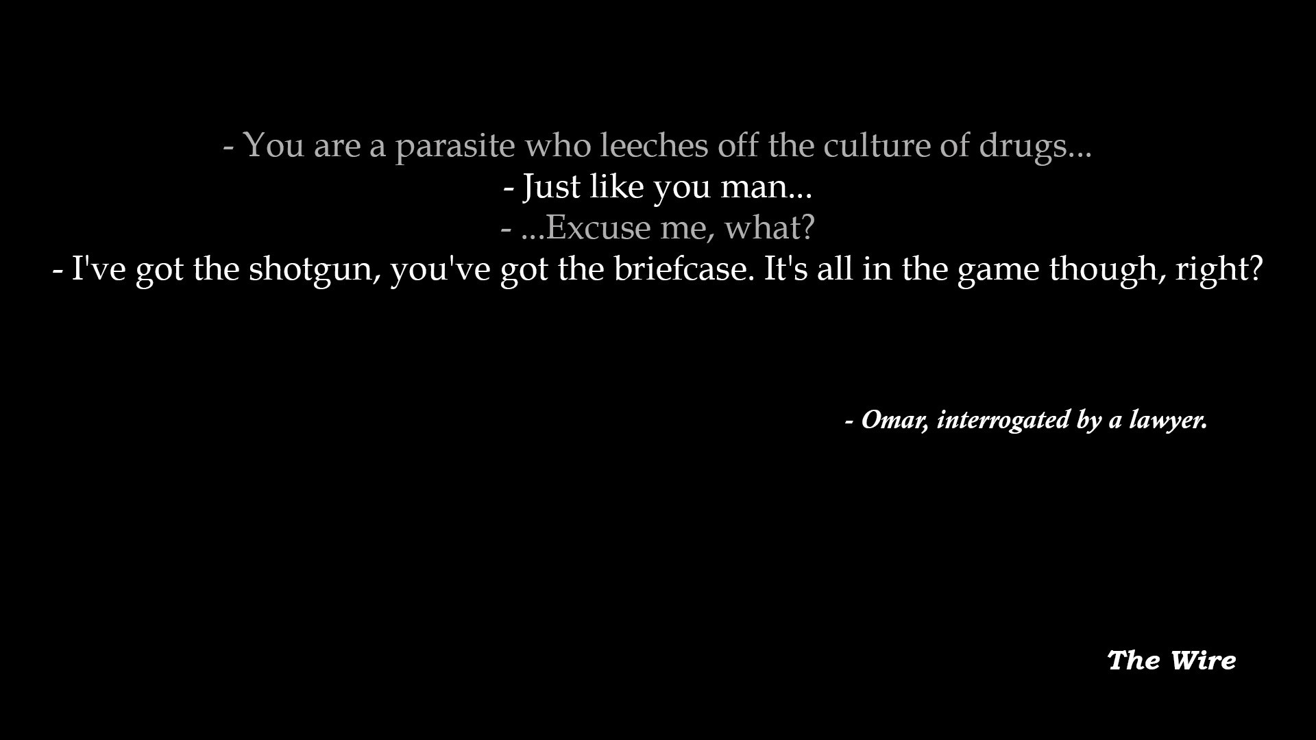 Quote from The Wire HD Wallpaper