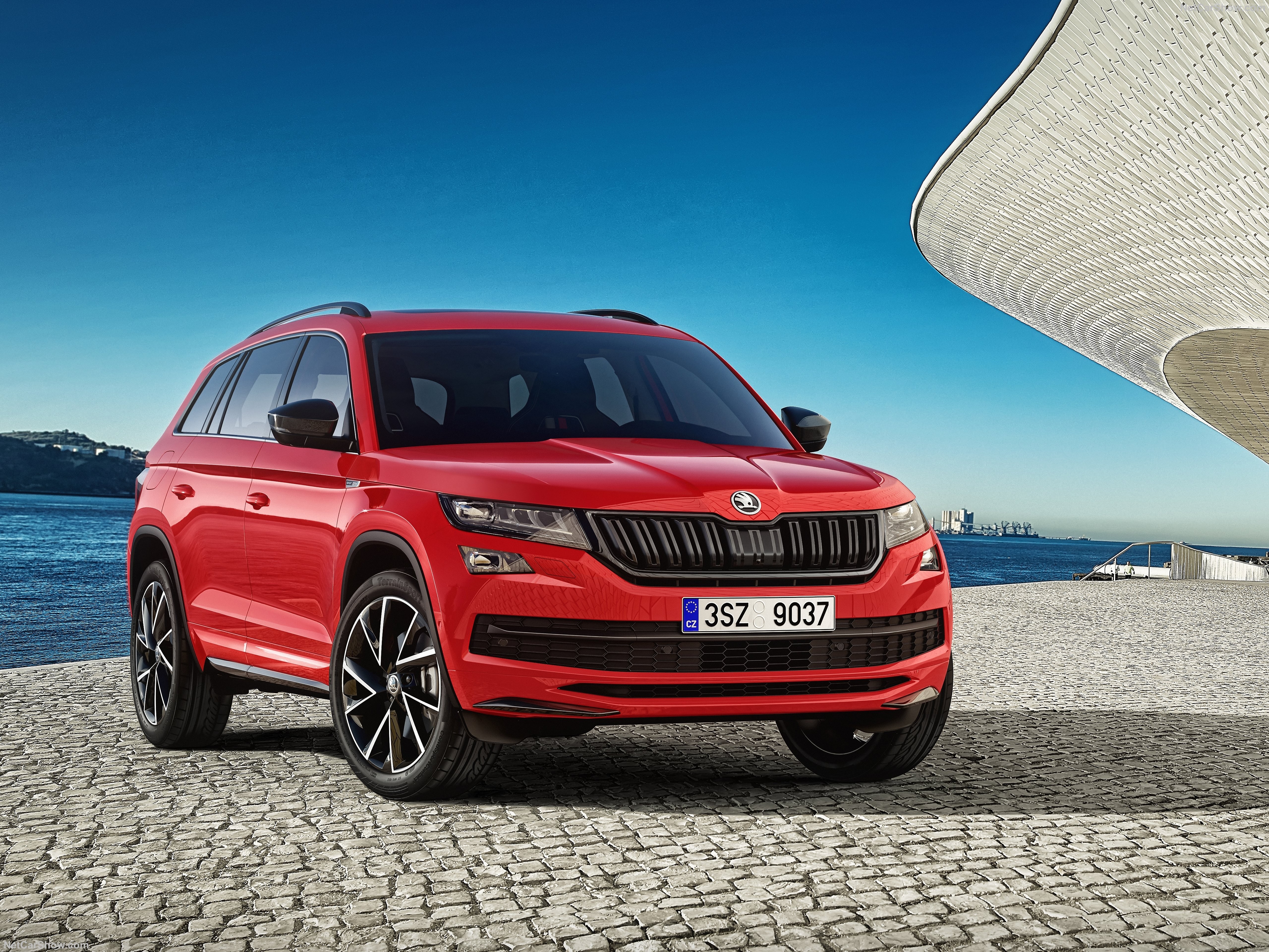 Red Skoda Kodiaq SUV 4K HD Wallpaper