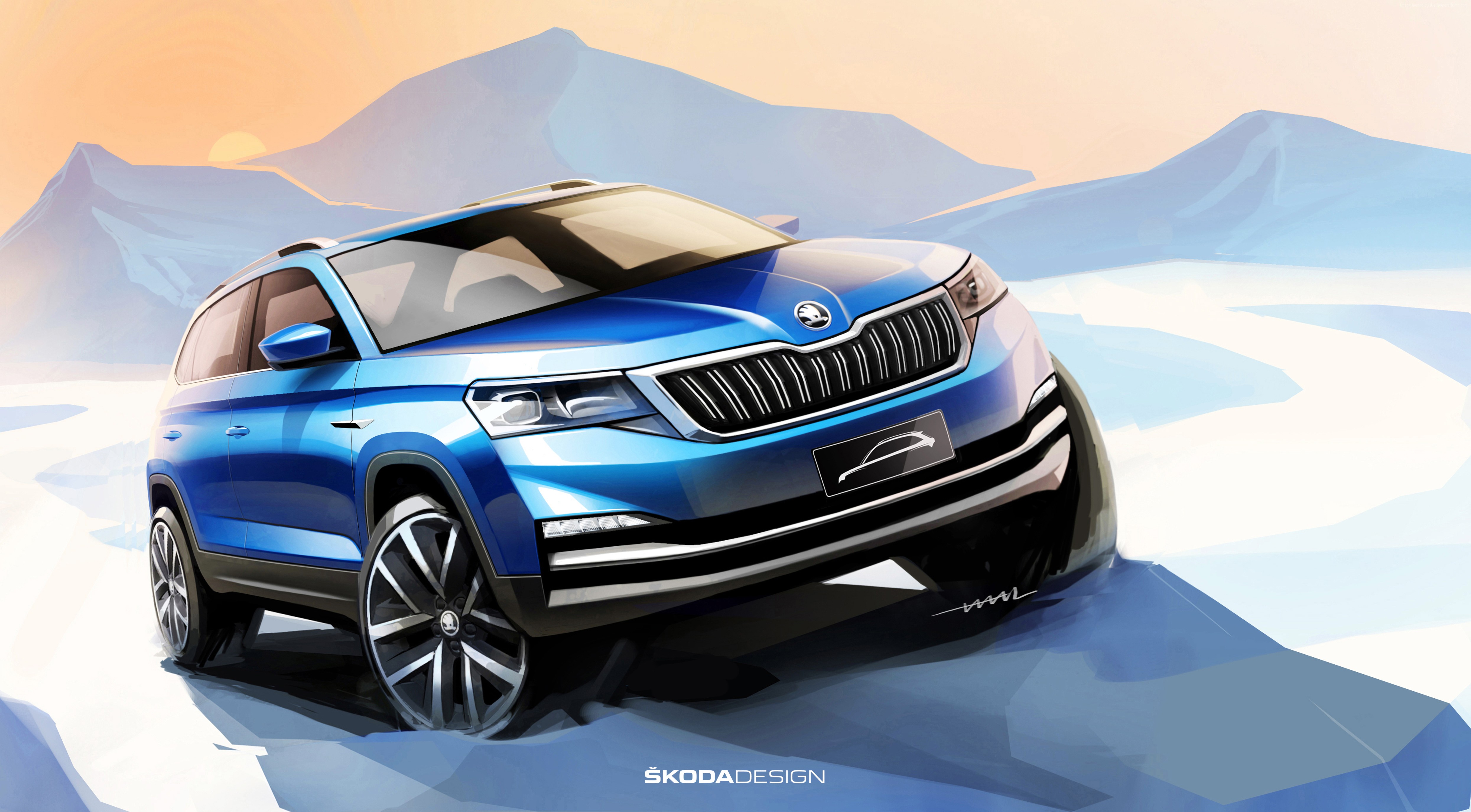 Skoda Kodiaq SUV poster 4K HD Wallpaper