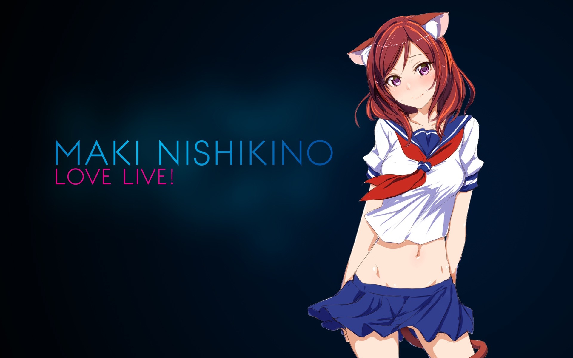 Maki Nishikino from Love Live! anime illustration HD Wallpaper