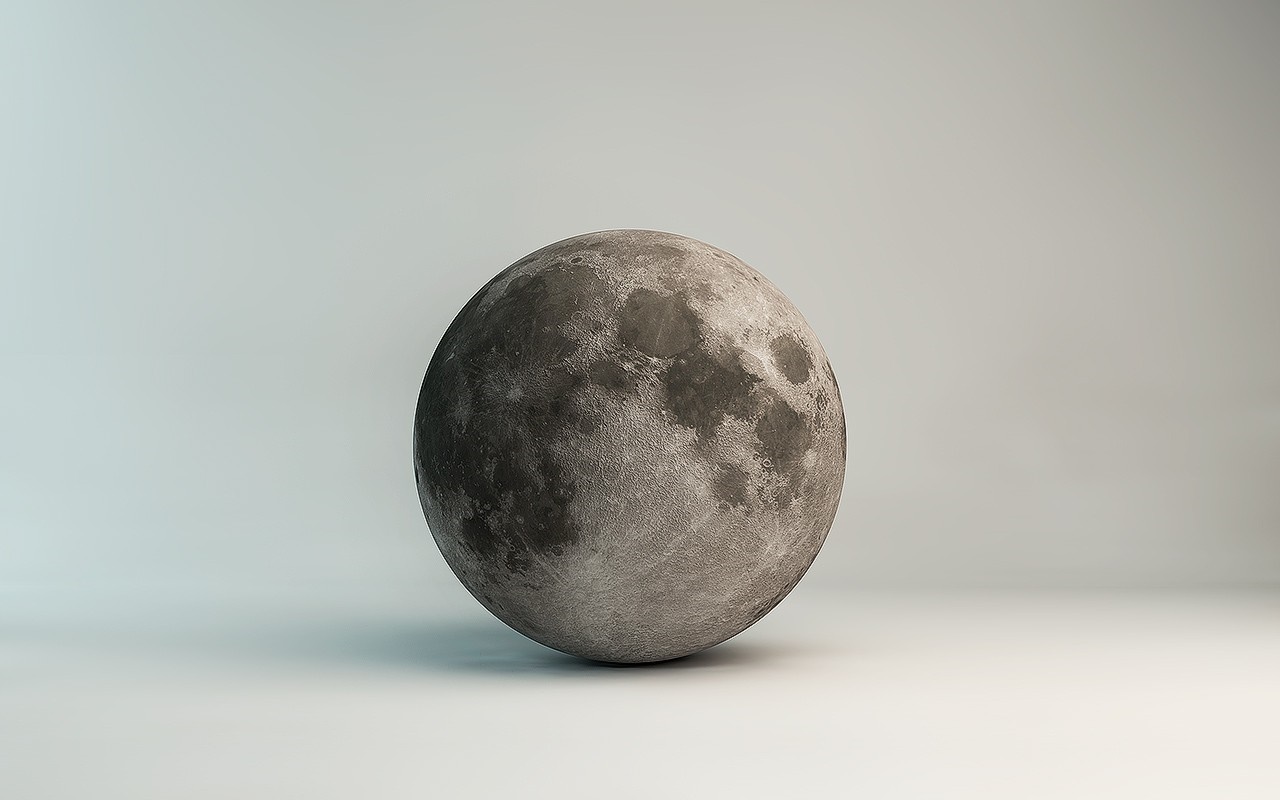 The Moon on a simple background HD Wallpaper
