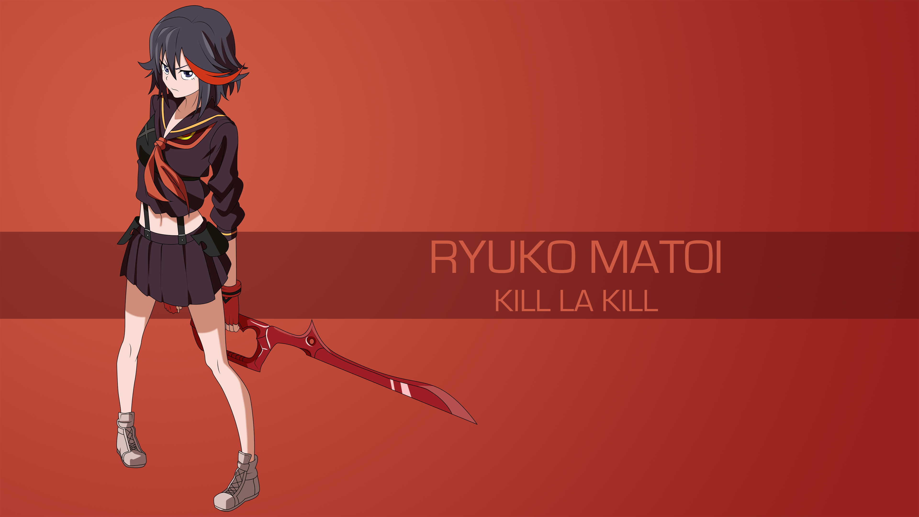 Ryuko Matoi from Kill la Kill with Scissor Blade HD Wallpaper