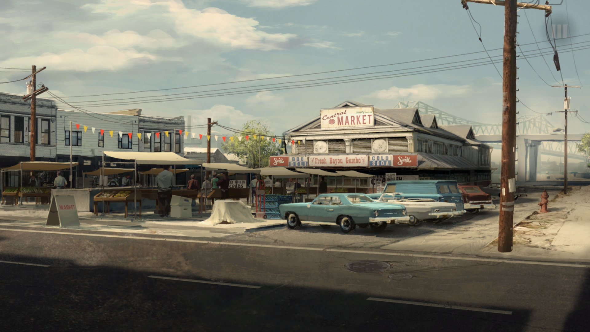 Central Market in Mafia III HD Wallpaper