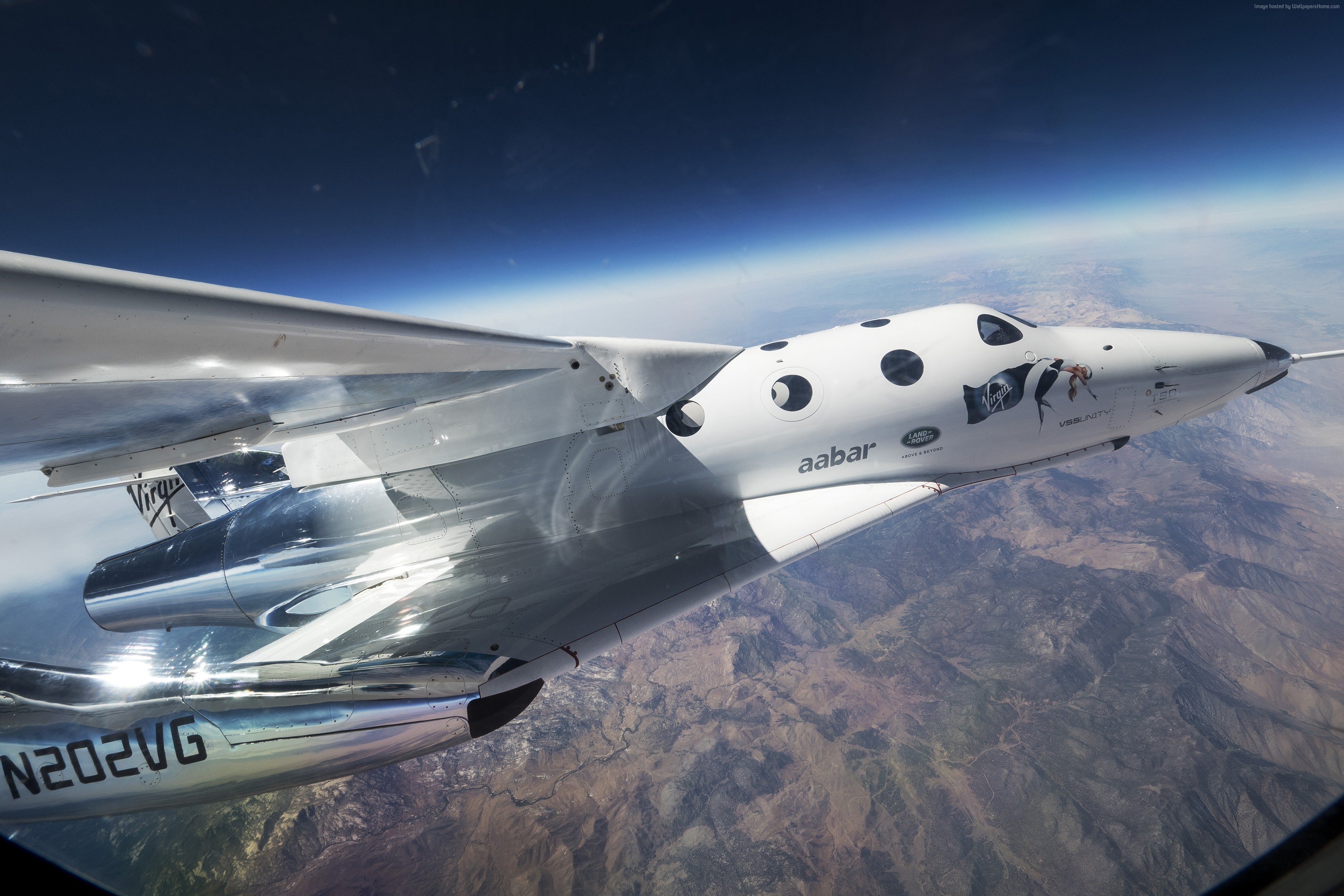 Virgin Galactic VSS Unity Spacecraft in Space HD Wallpaper
