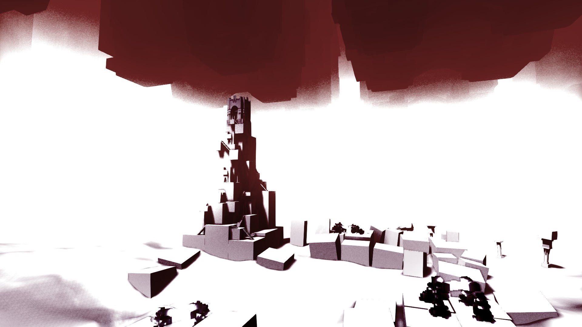 NaissanceE abstract tower and ruins HD Wallpaper