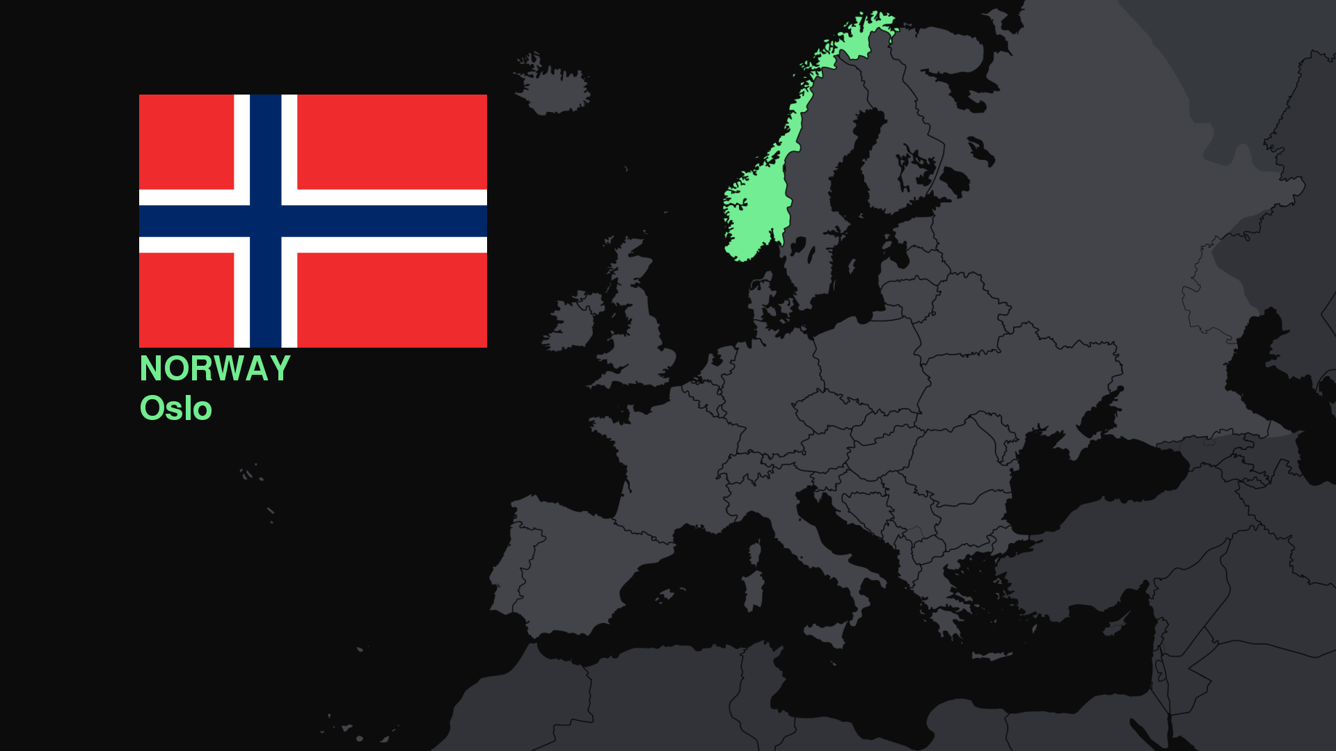 Norway flag and map of Europe with Norway highlighted HD Wallpaper