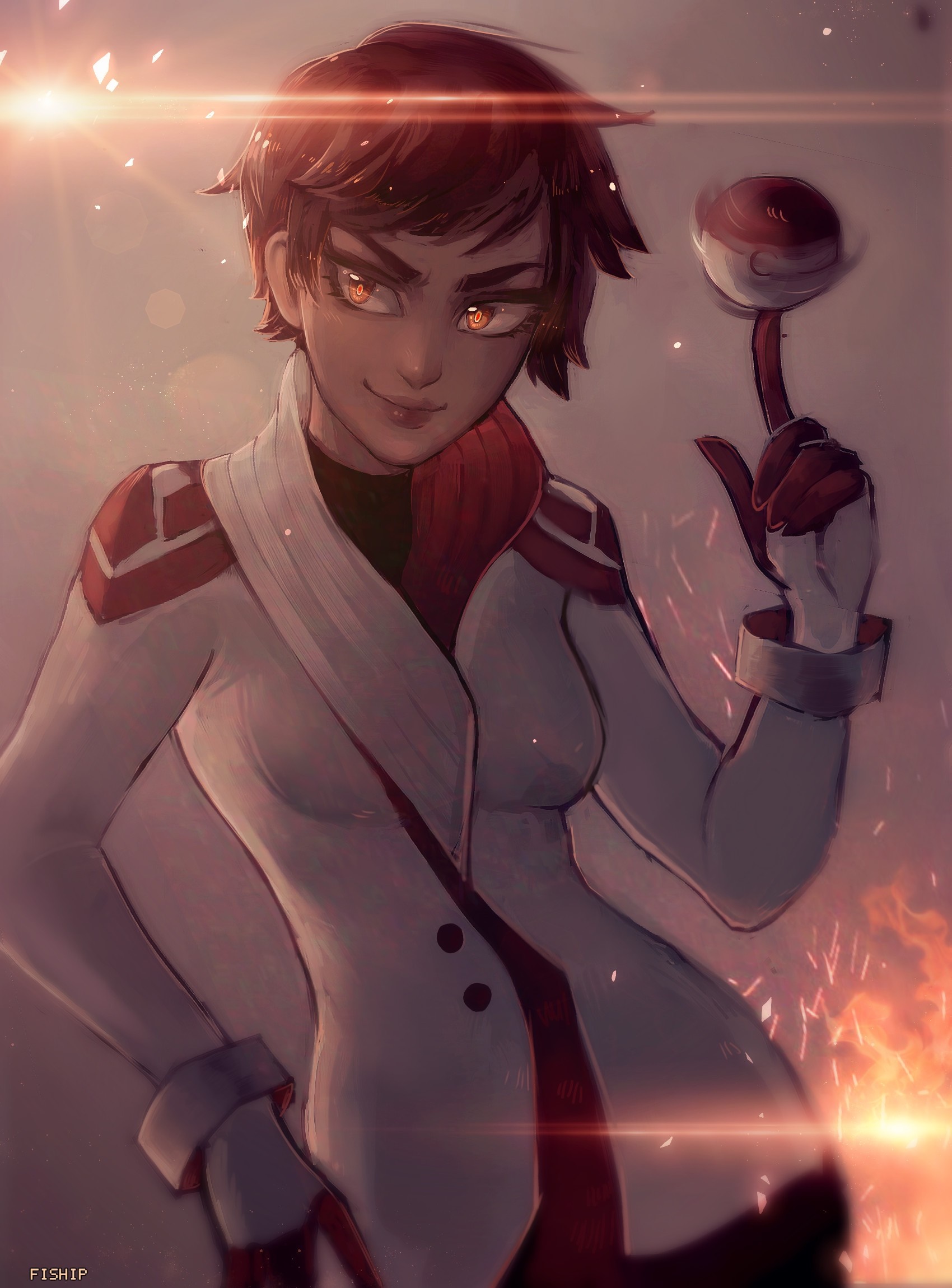 Woman with short hair holding a Pokeball from Pokemon Go HD Wallpaper