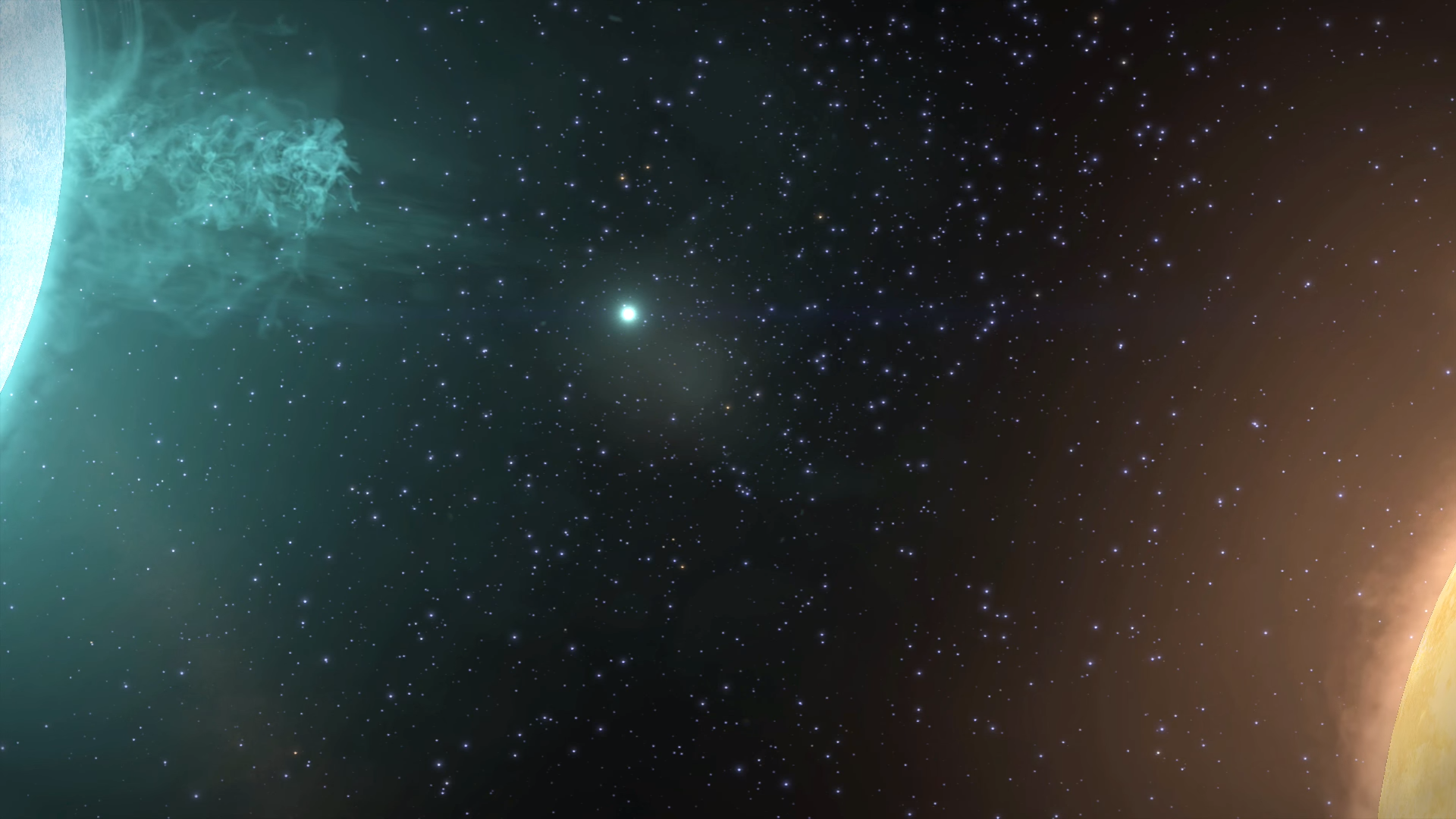Elite Dangerous space scene with stars and nebulae HD Wallpaper