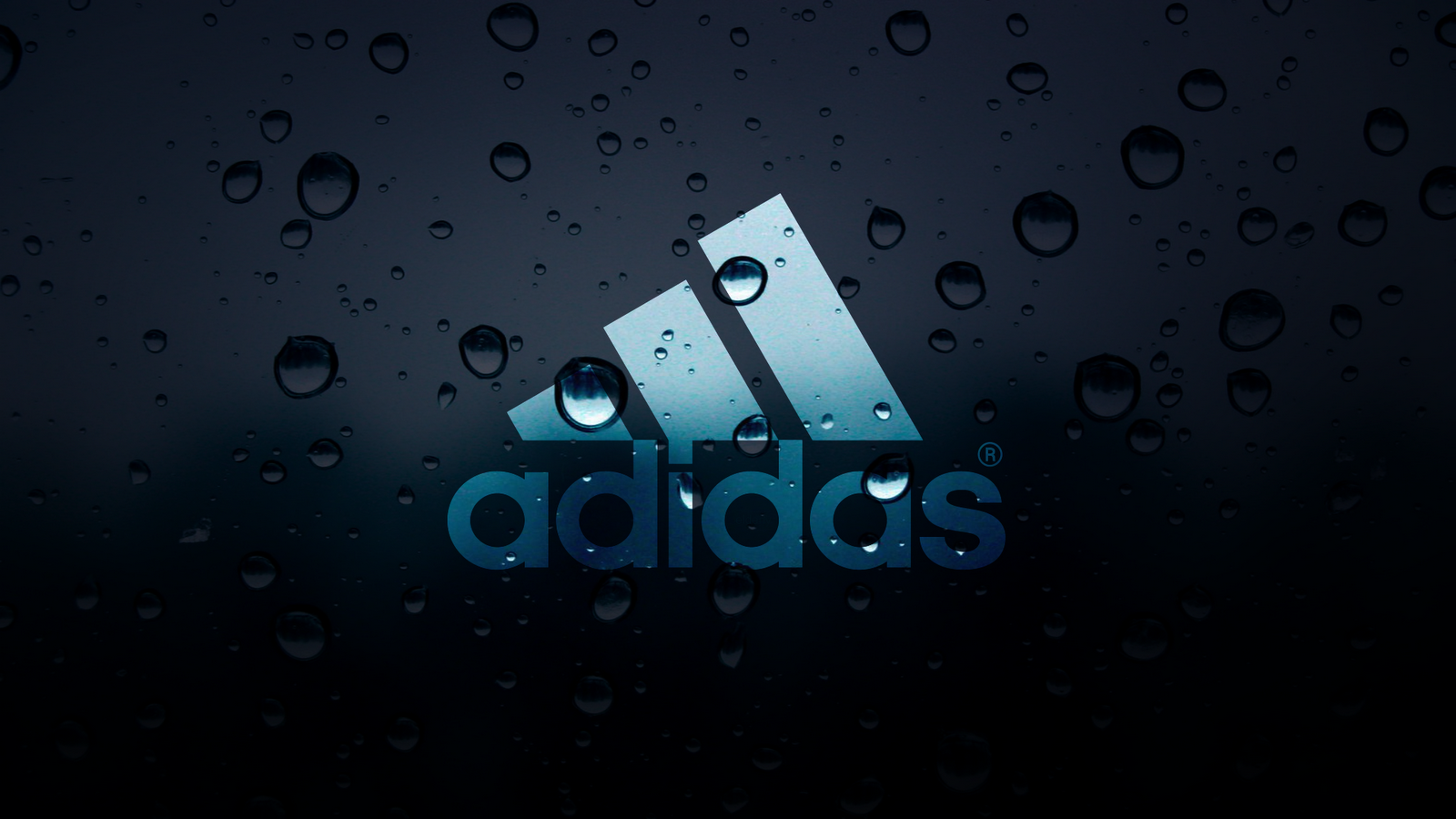 Adidas logo with water drops illustration HD Wallpaper