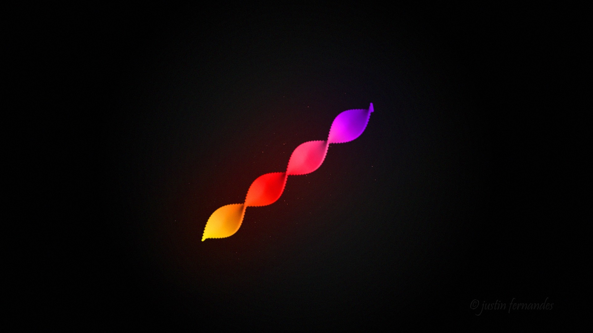 Colorful spiral light on black background HD Wallpaper