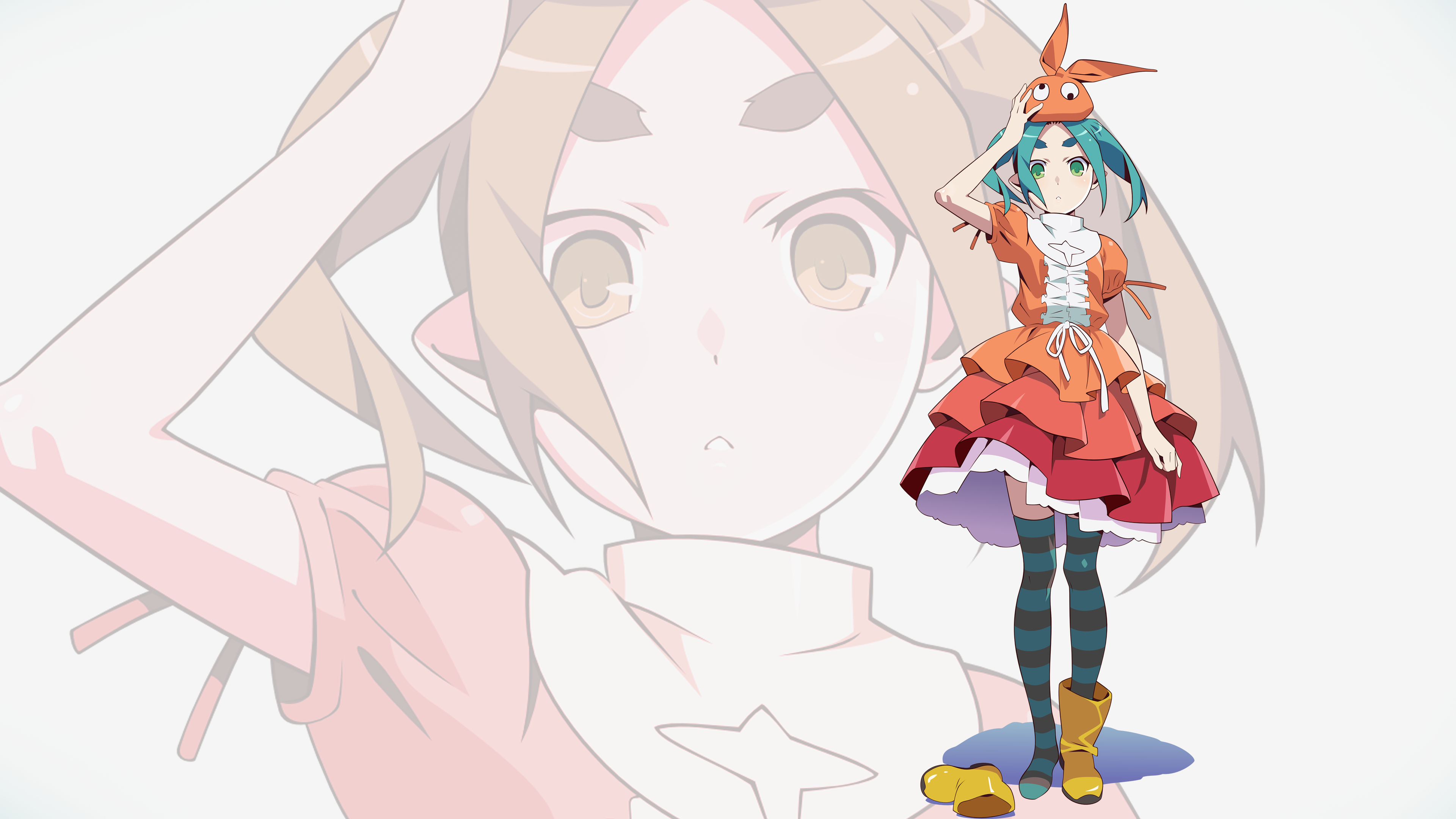 Ononoki Yotsugi from Monogatari Series HD Wallpaper