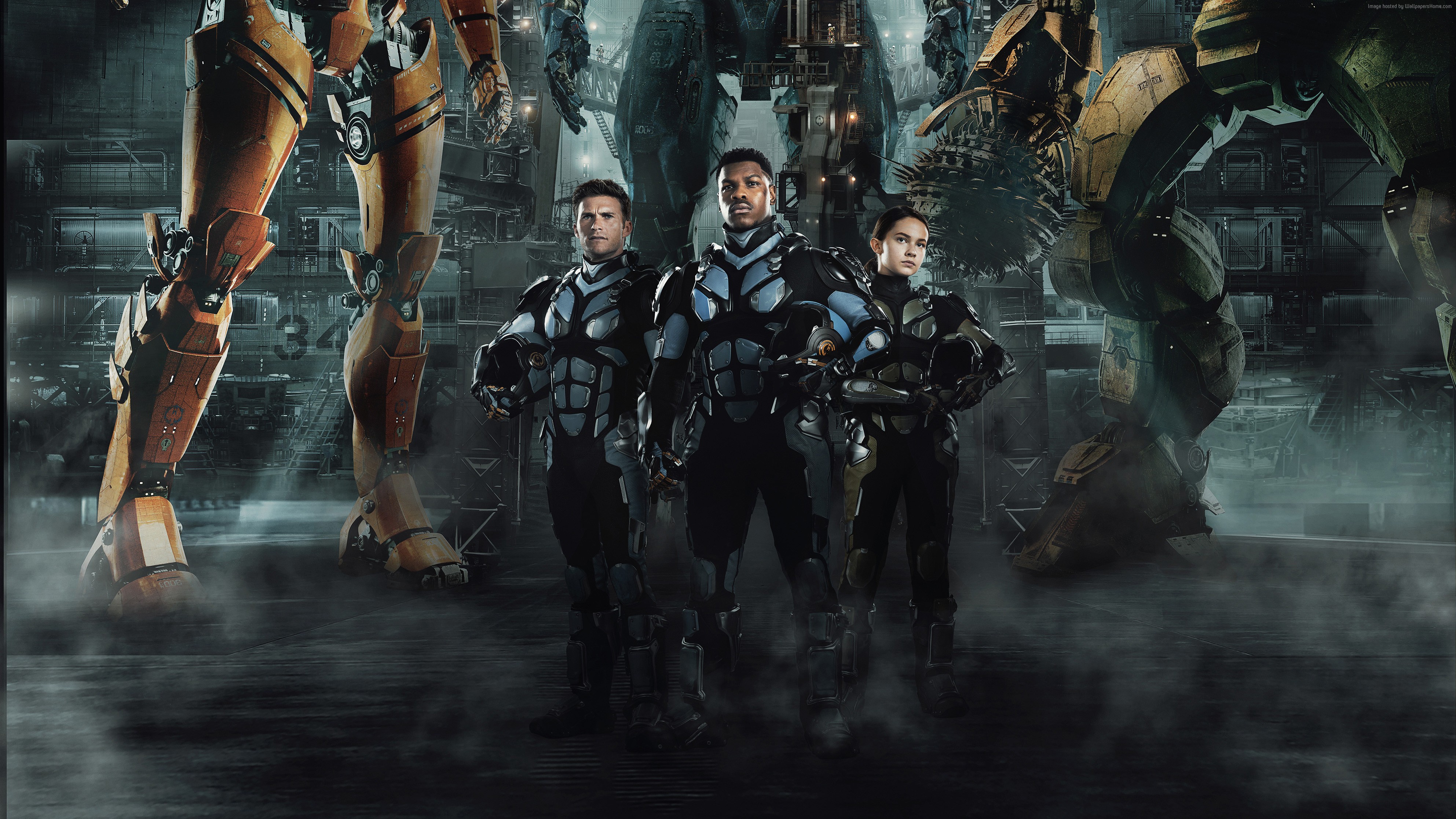 John Boyega, Scott Eastwood, and Cailee Spaeny from Pacific Rim: Uprising HD Wallpaper