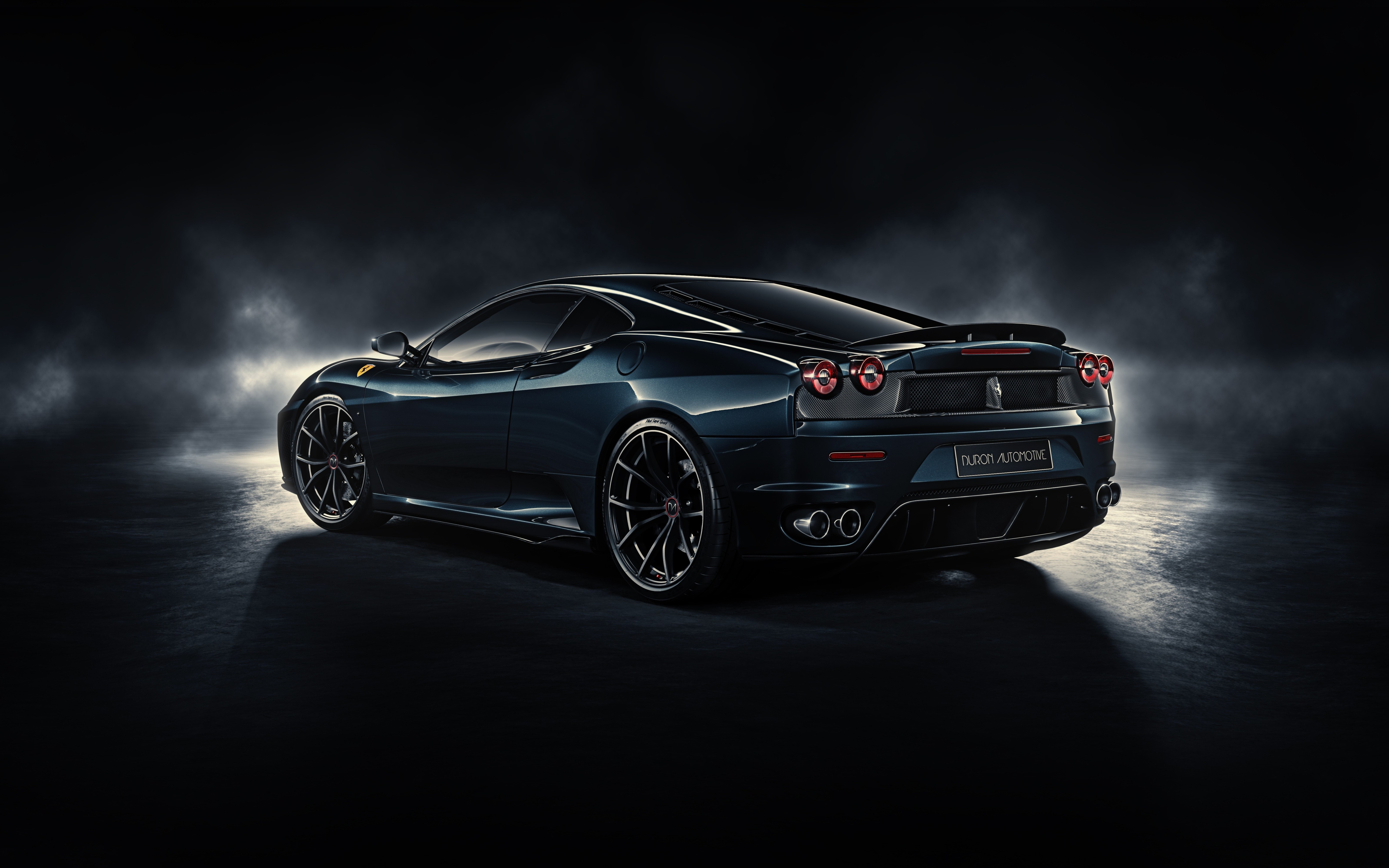 Dark Ferrari F430 with custom wheels HD Wallpaper