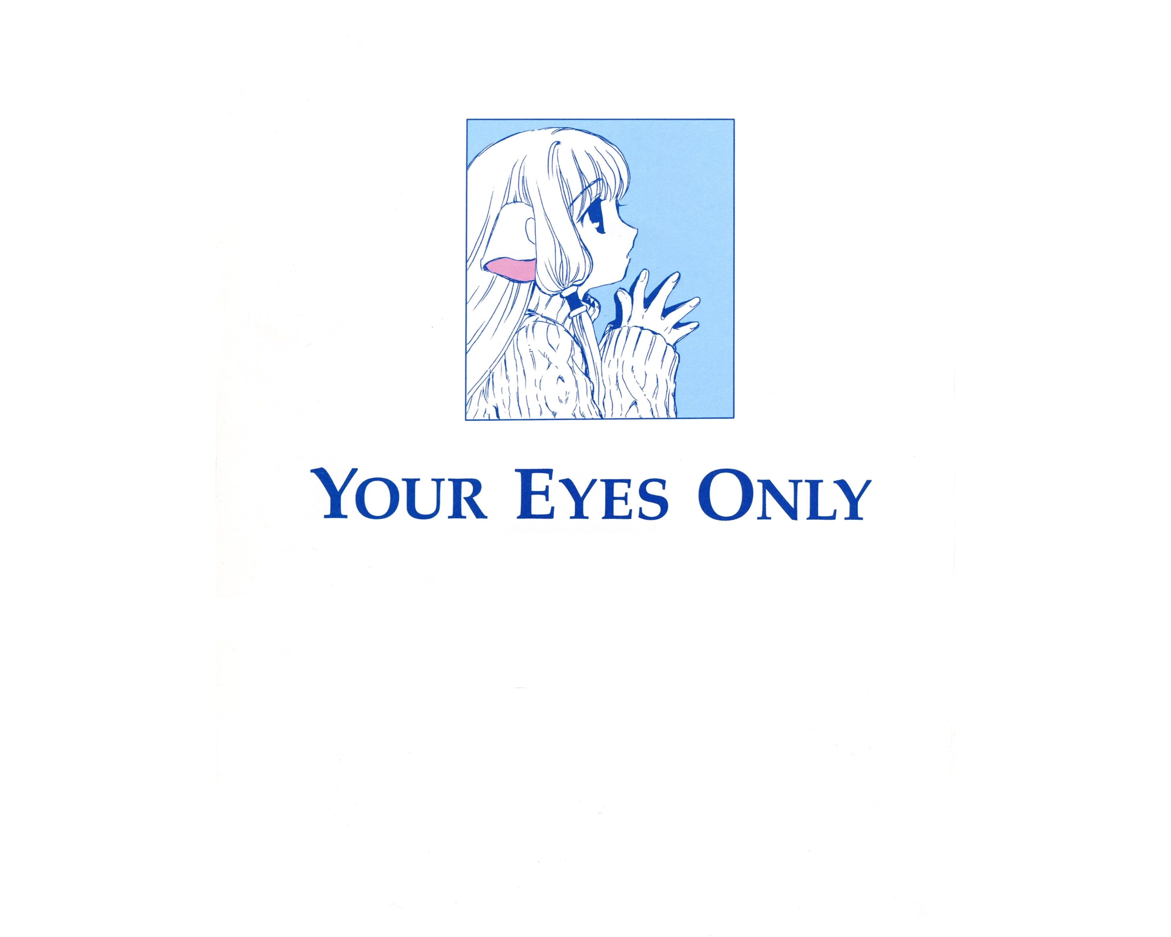 Chii from Chobits with text "YOUR EYES ONLY" HD Wallpaper