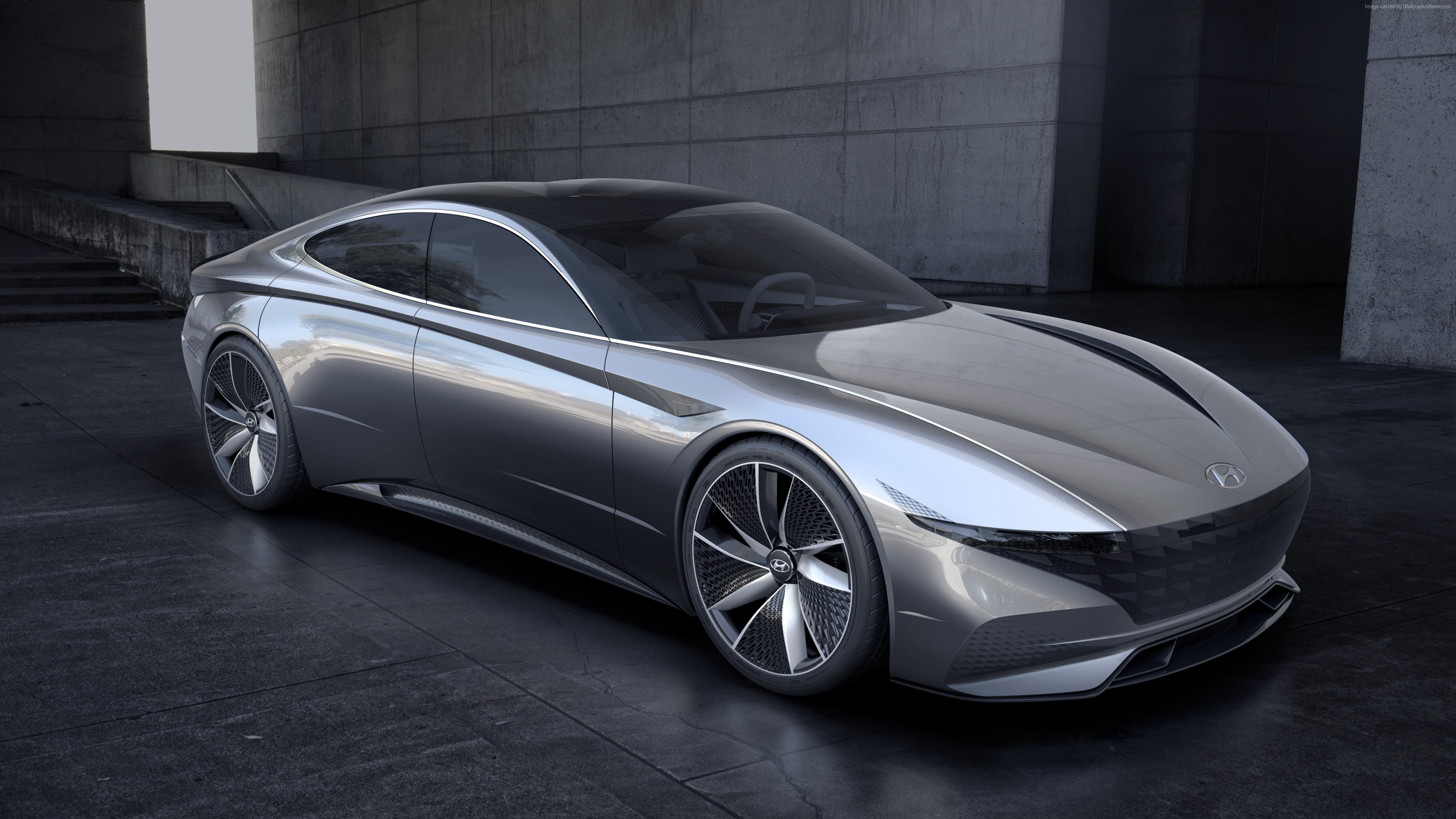Hyundai Le Fil Rouge concept car at Geneva Motor Show 2018 HD Wallpaper