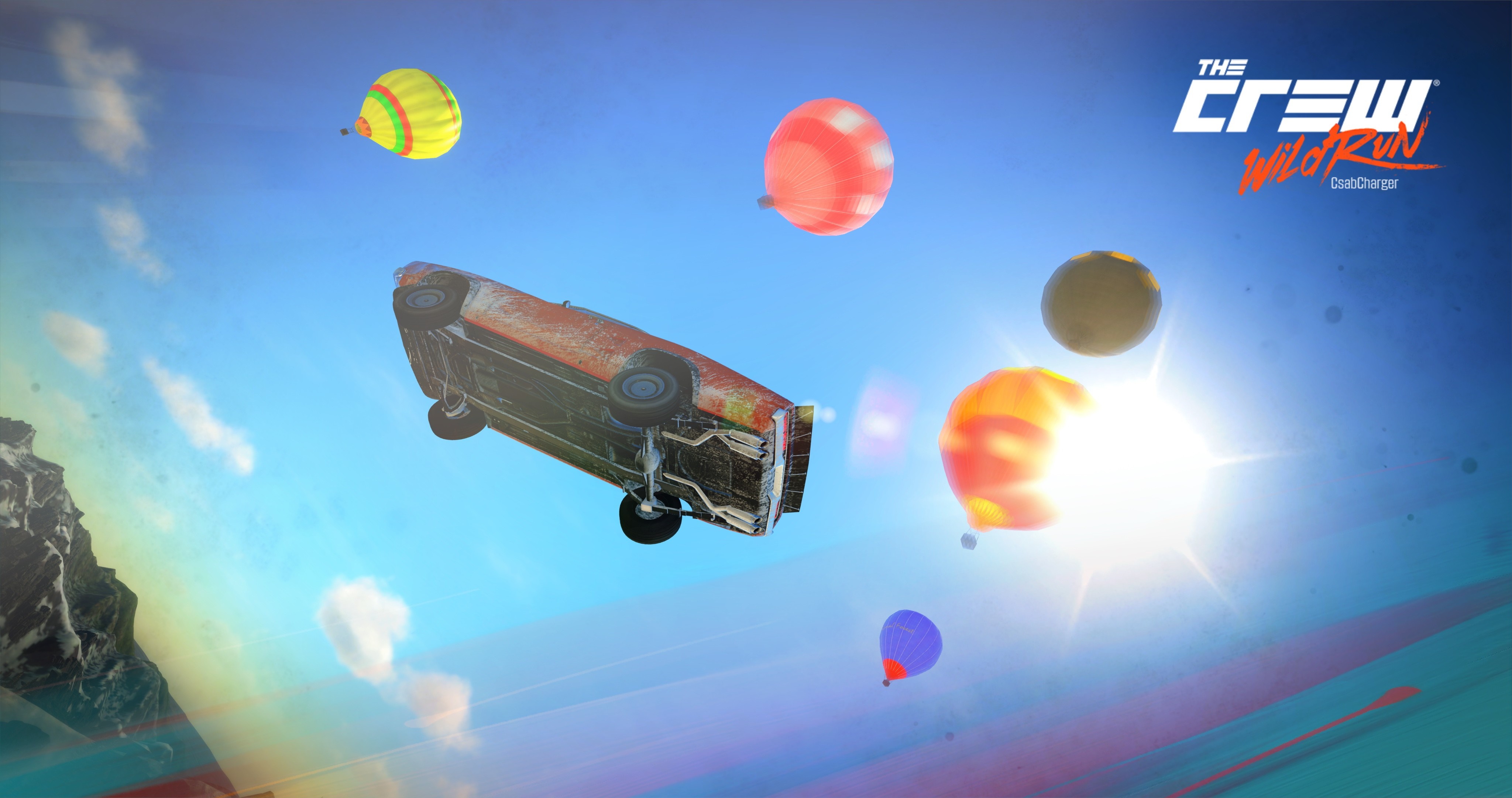 The Crew Wild Run: Dodge Charger R/T 1968 and hot air balloons HD Wallpaper