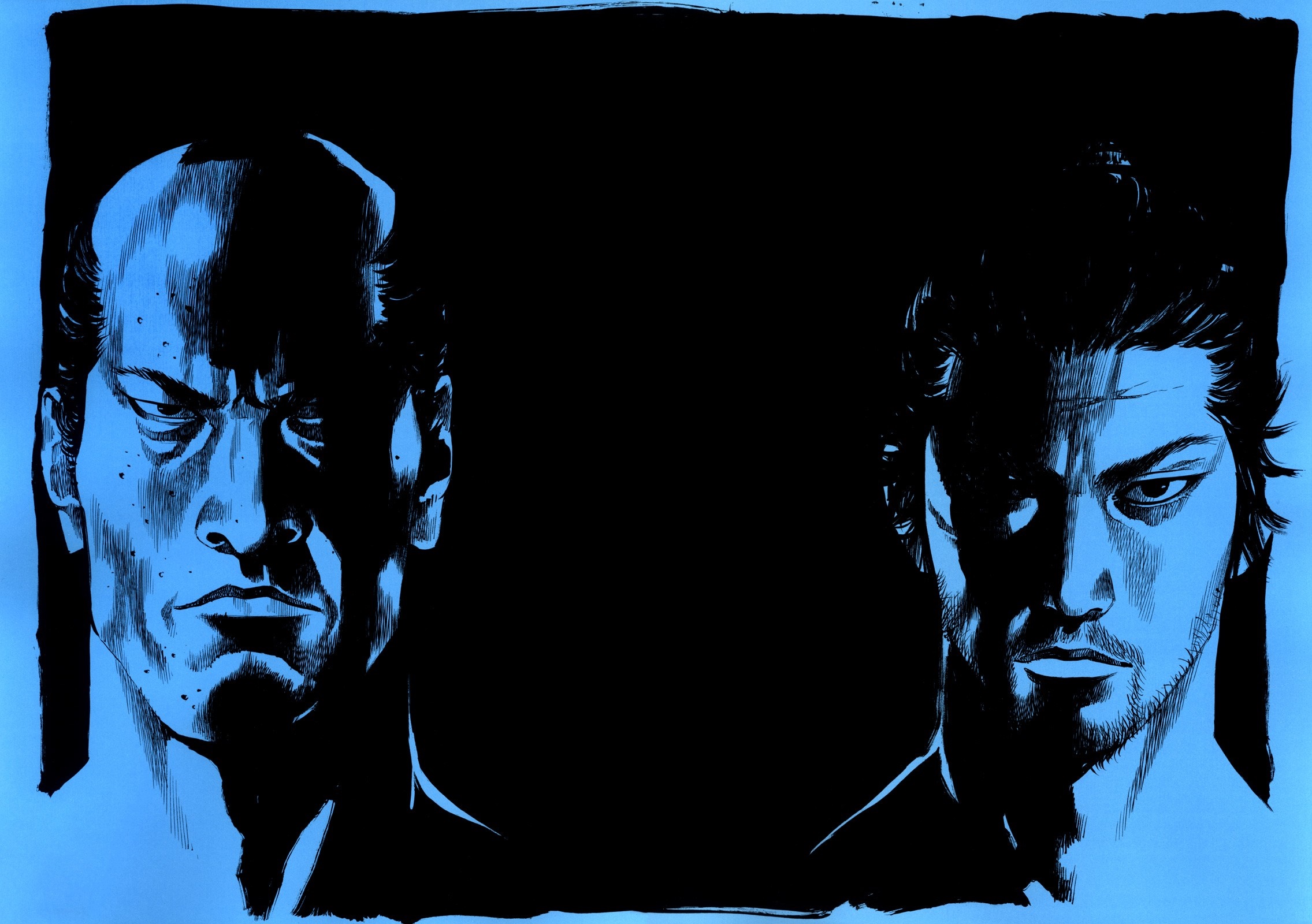 Miyamoto Musashi and Sasaki Kojiro from Vagabond HD Wallpaper