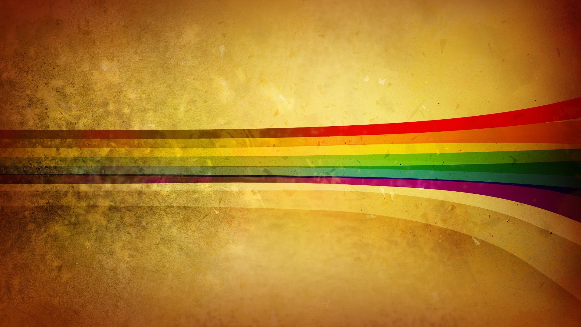 Abstract rainbow lines on grunge texture HD Wallpaper