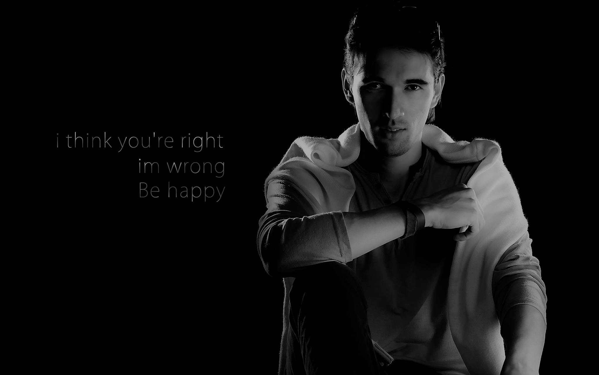 Man with text overlay HD Wallpaper
