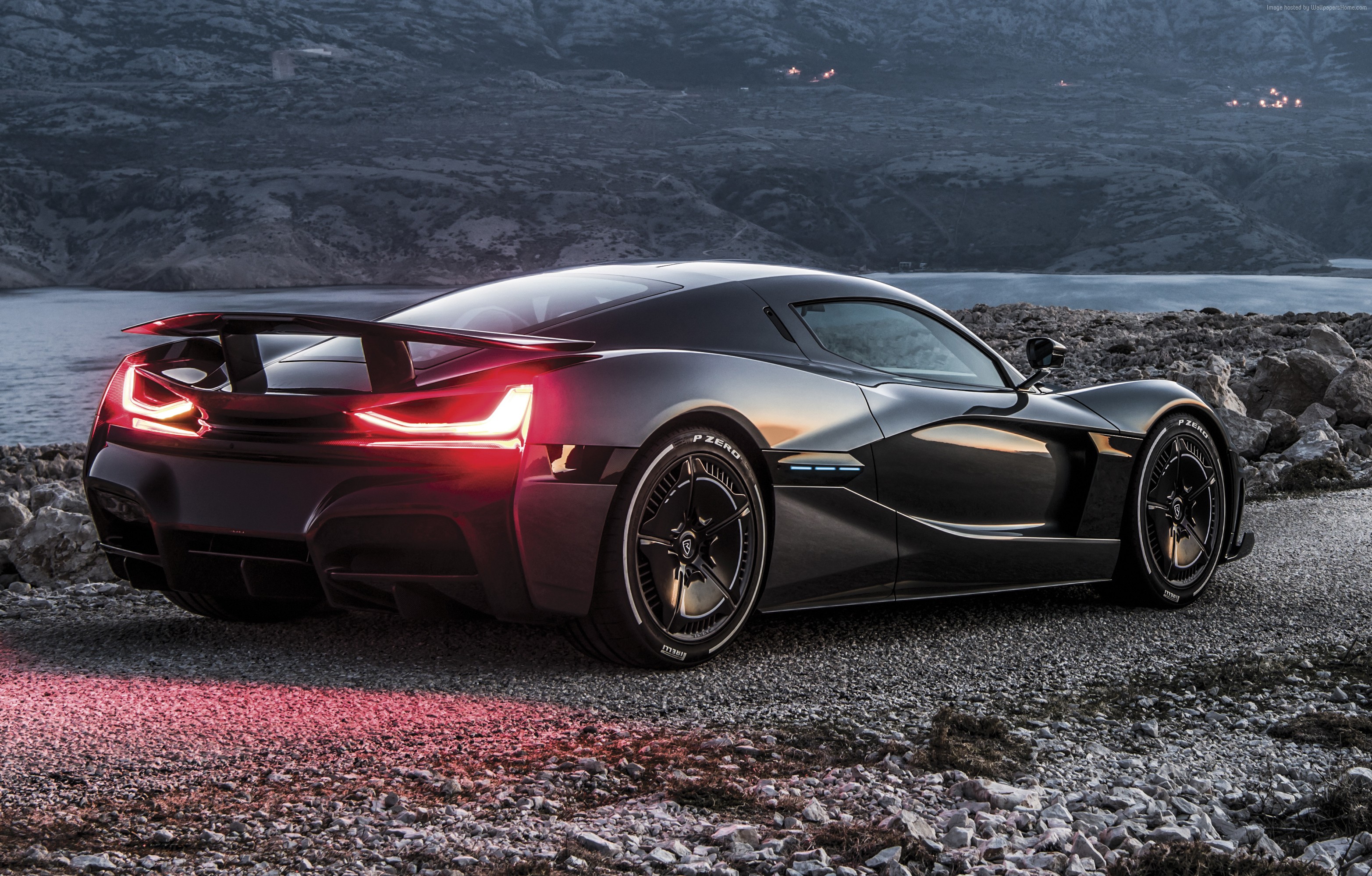 Rimac C Two electric car at Geneva Motor Show 4K HD Wallpaper