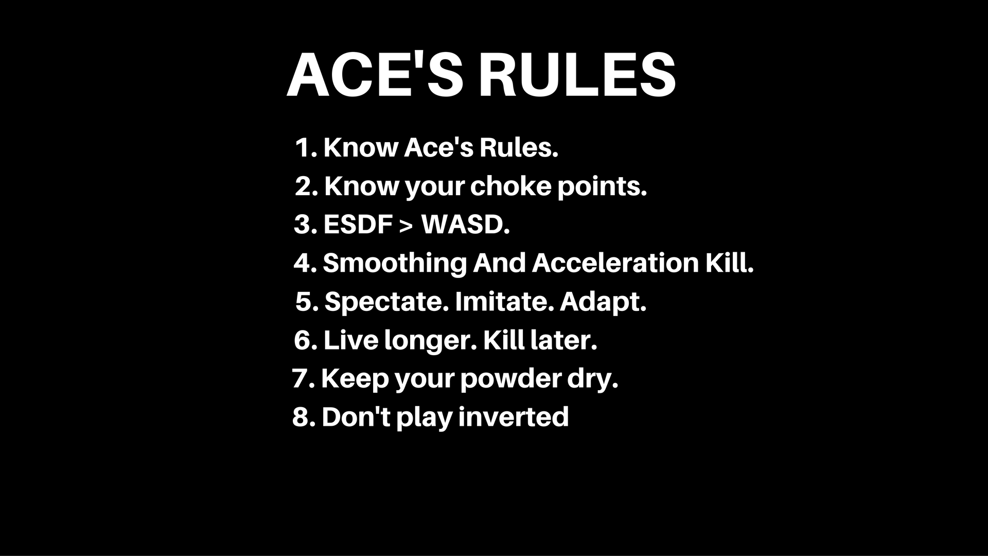Ace's Rules List HD Wallpaper