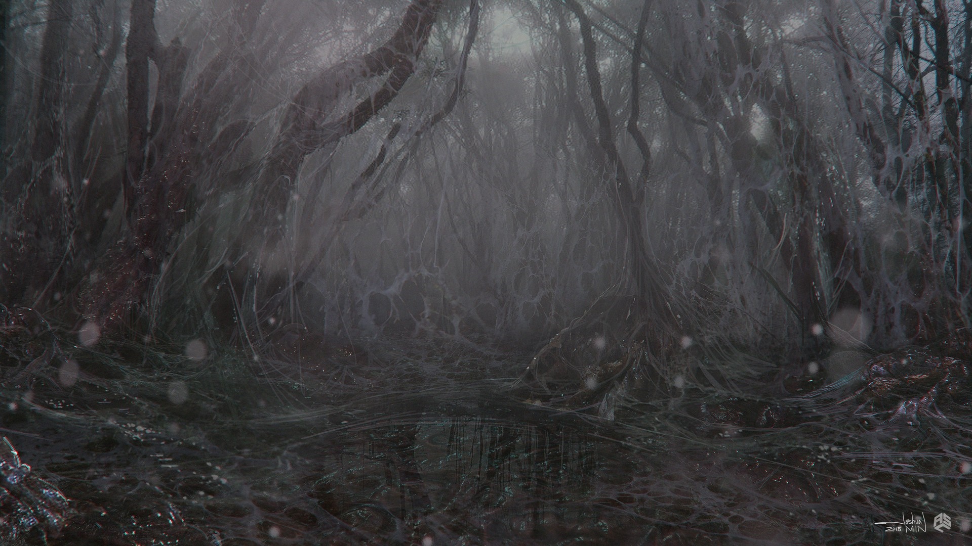 The Upside Down forest by Joshua Min HD Wallpaper