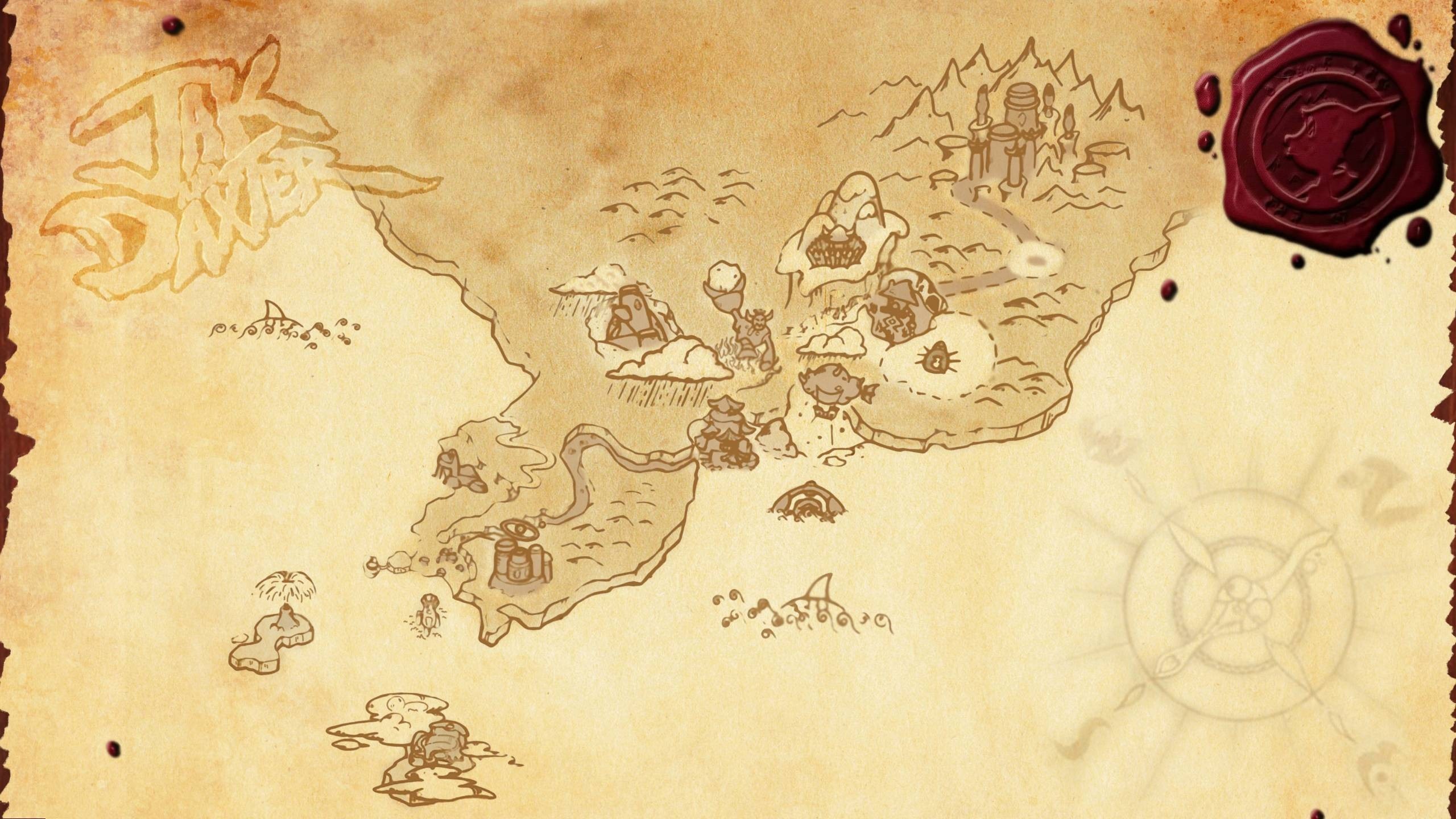 Map from Jak and Daxter video game series HD Wallpaper