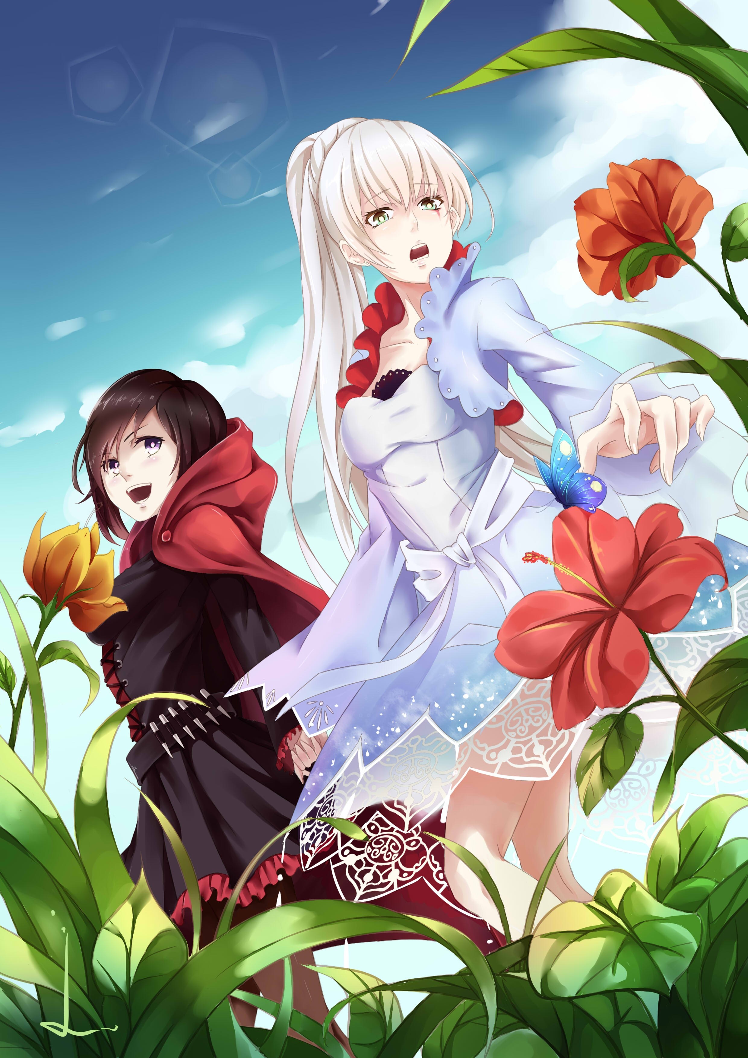 Weiss Schnee and Ruby Rose from RWBY HD Wallpaper