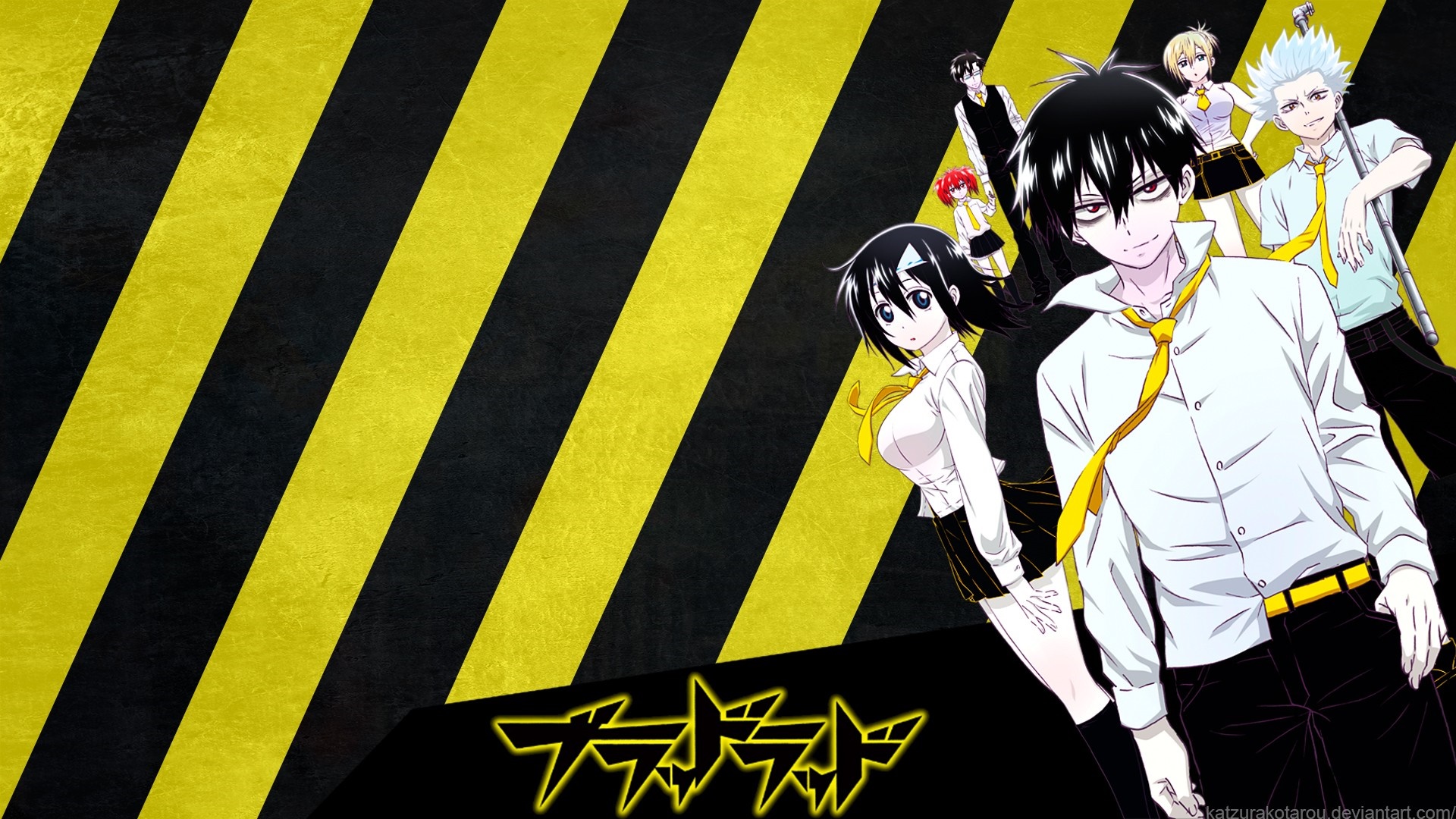 Blood Lad characters with Staz Charlie and Yanagi Fuyumi HD Wallpaper