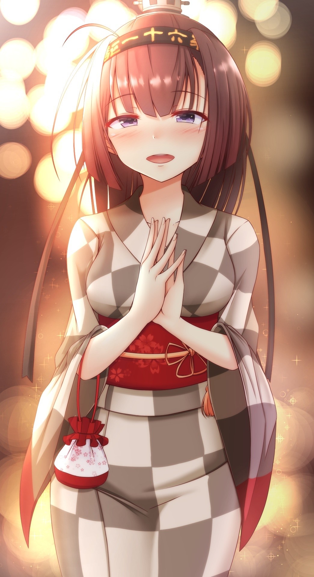 Akizuki from Kantai Collection wearing a yukata HD Wallpaper