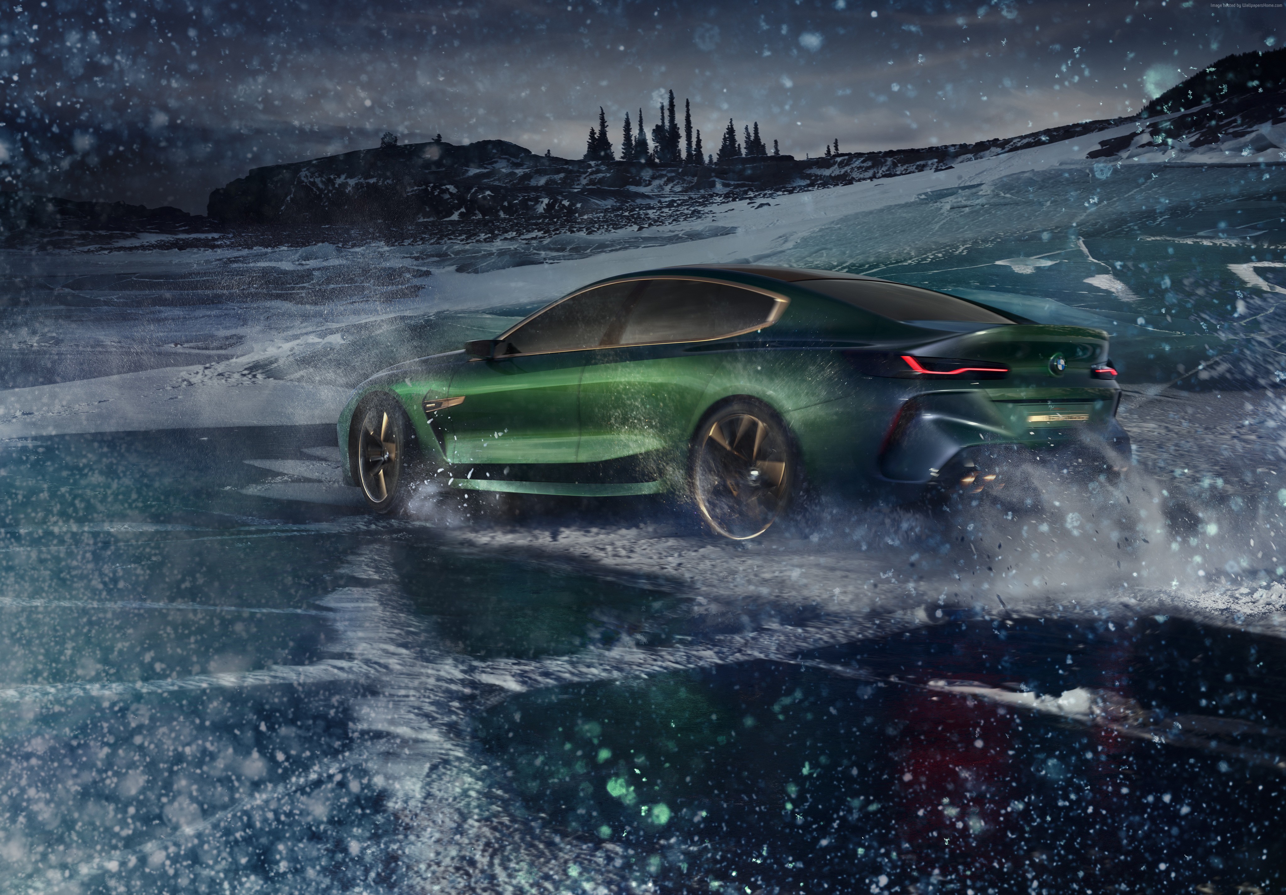 BMW M8 Gran Coupe on Ice HD Wallpaper