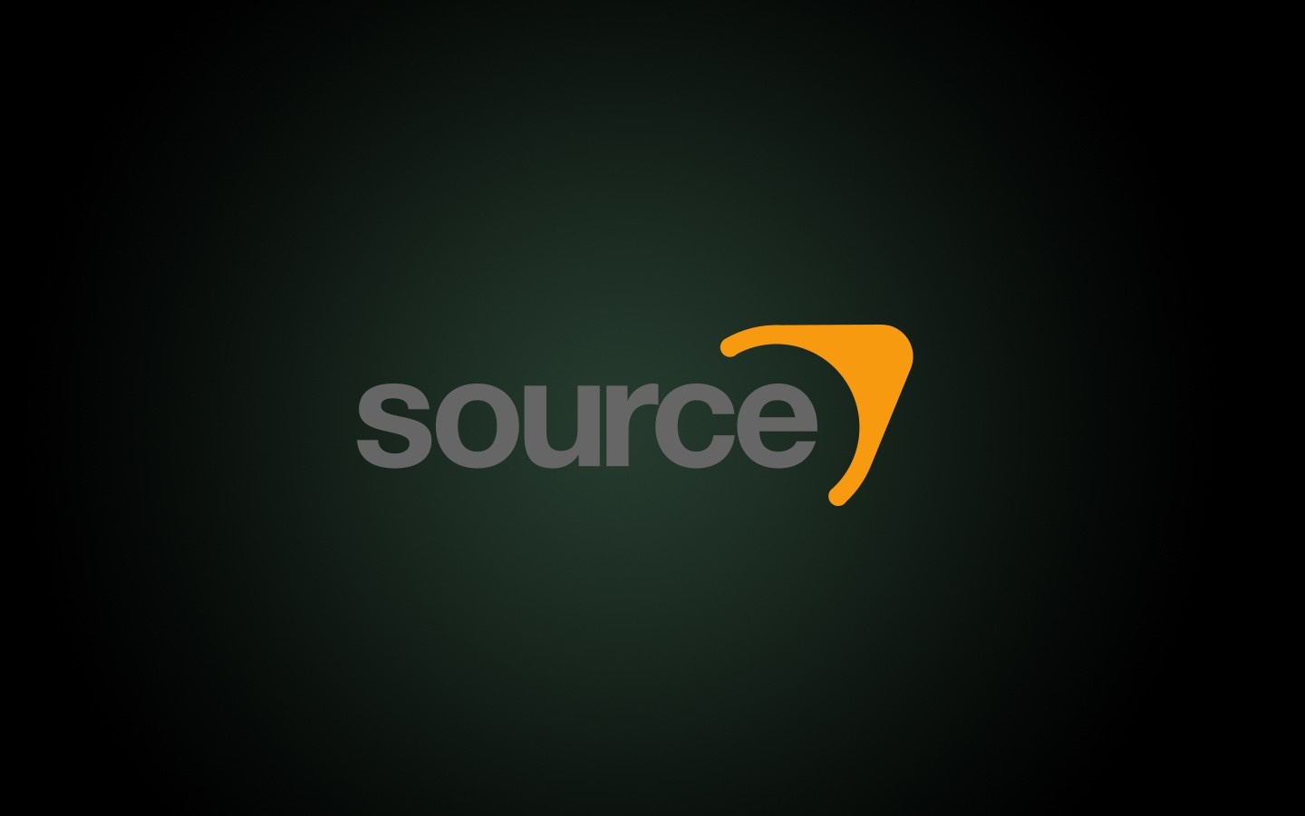 Source engine logo with orange symbol HD Wallpaper