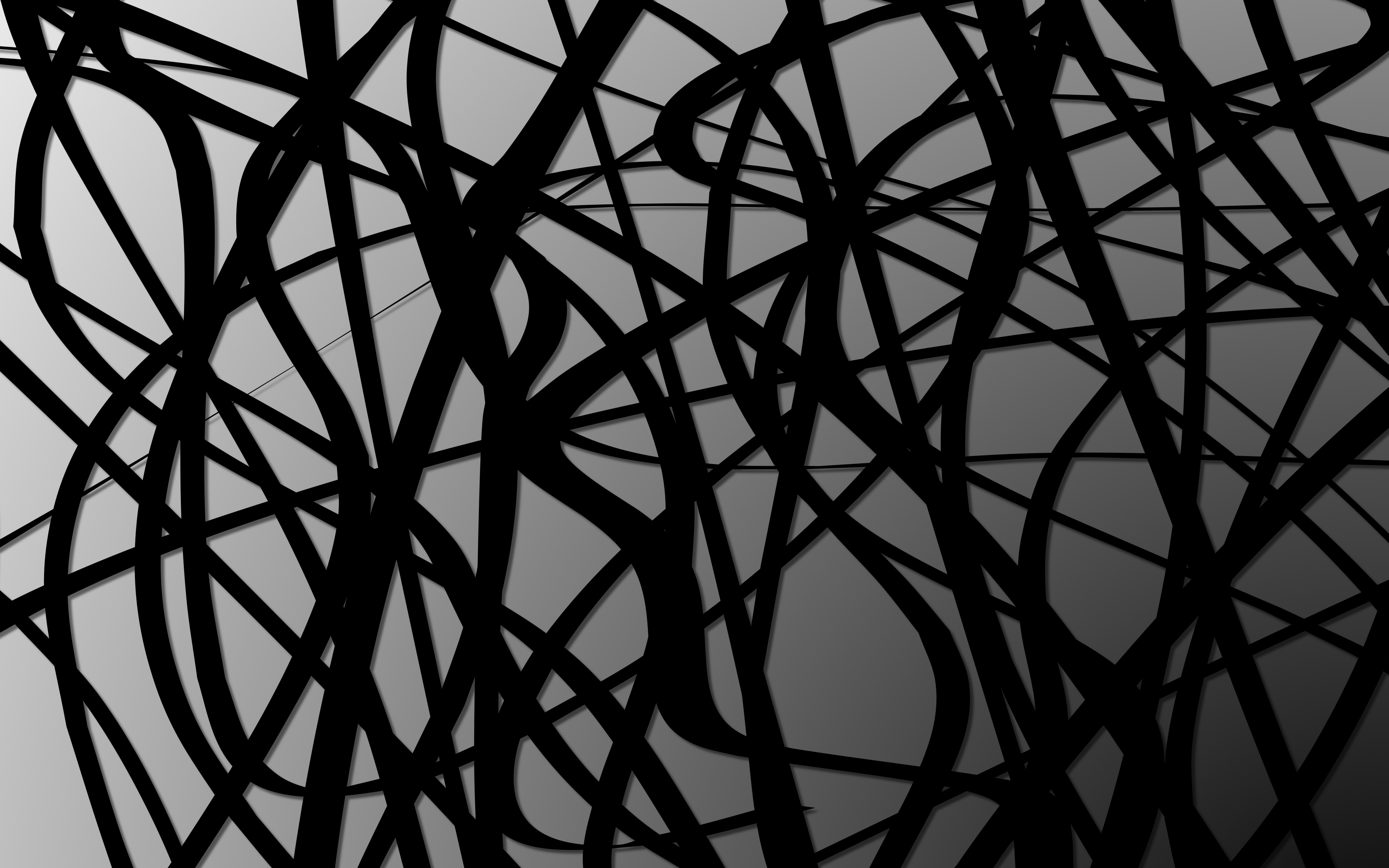 Abstract black lines on a gradient background HD Wallpaper