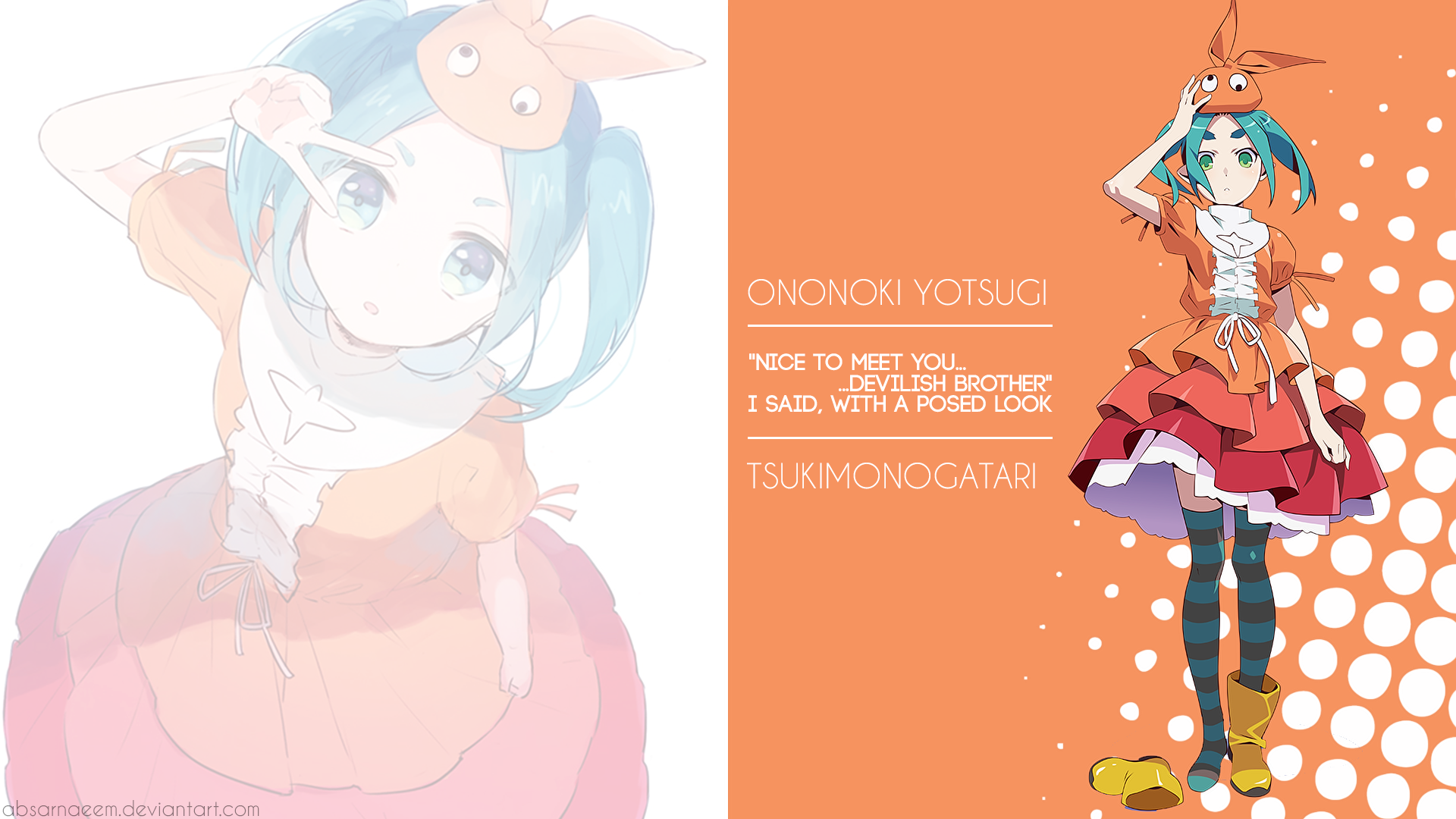 Ononoki Yotsugi from Tsukimonogatari HD Wallpaper