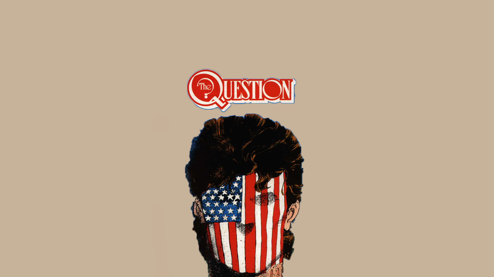 The Question character with American flag face HD Wallpaper