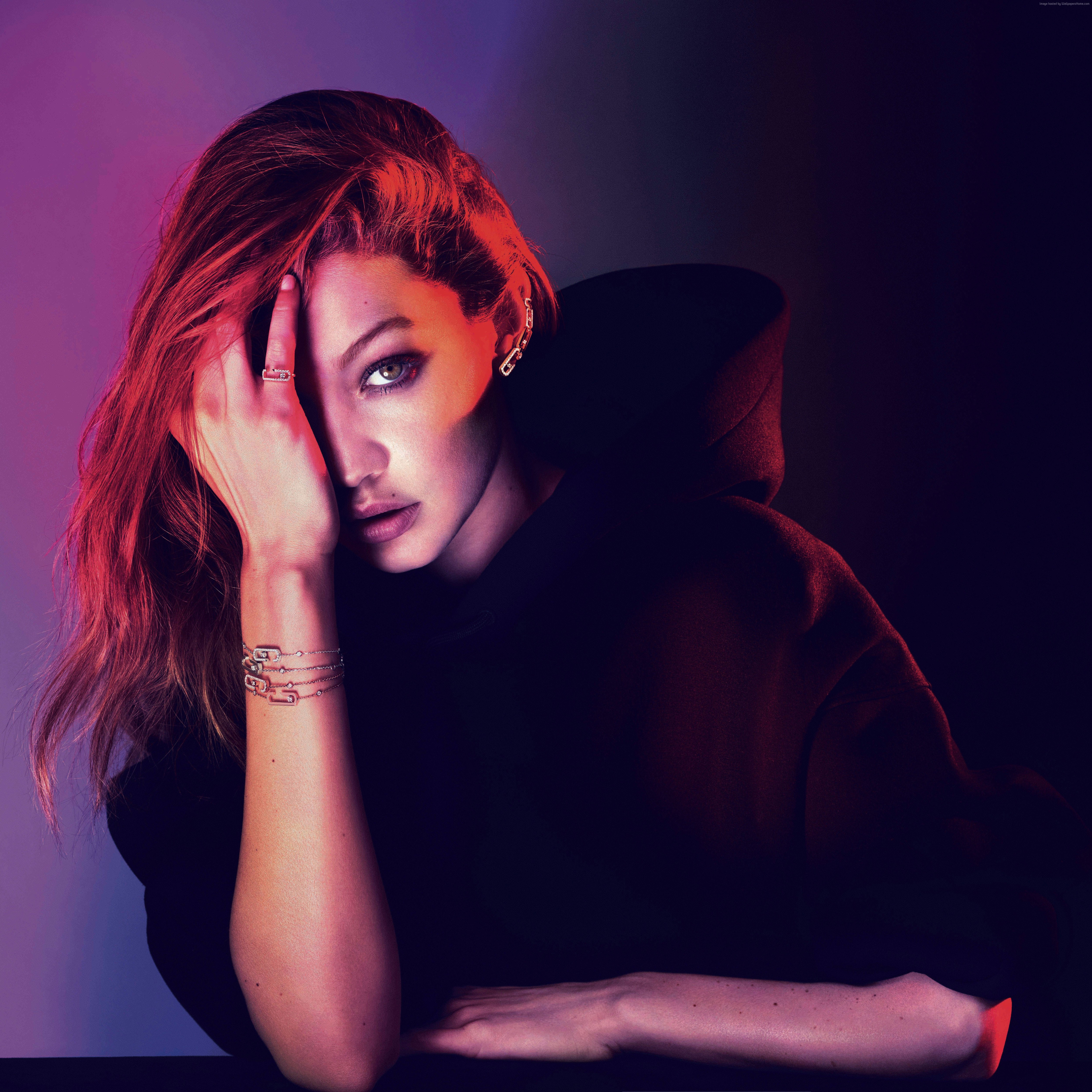 Gigi Hadid with jewelry HD Wallpaper