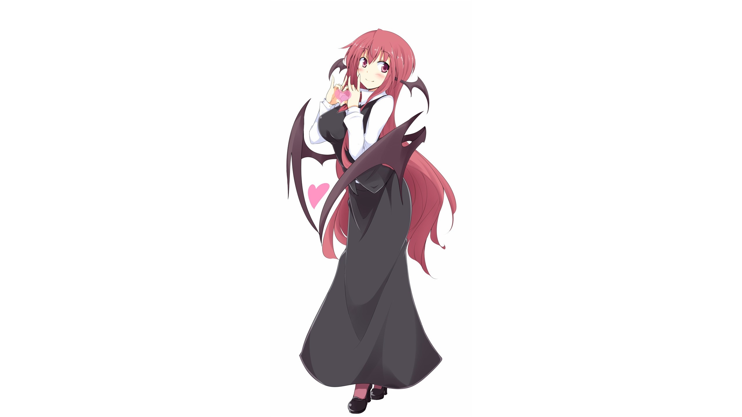 Koakuma from Touhou Project with bat wings HD Wallpaper