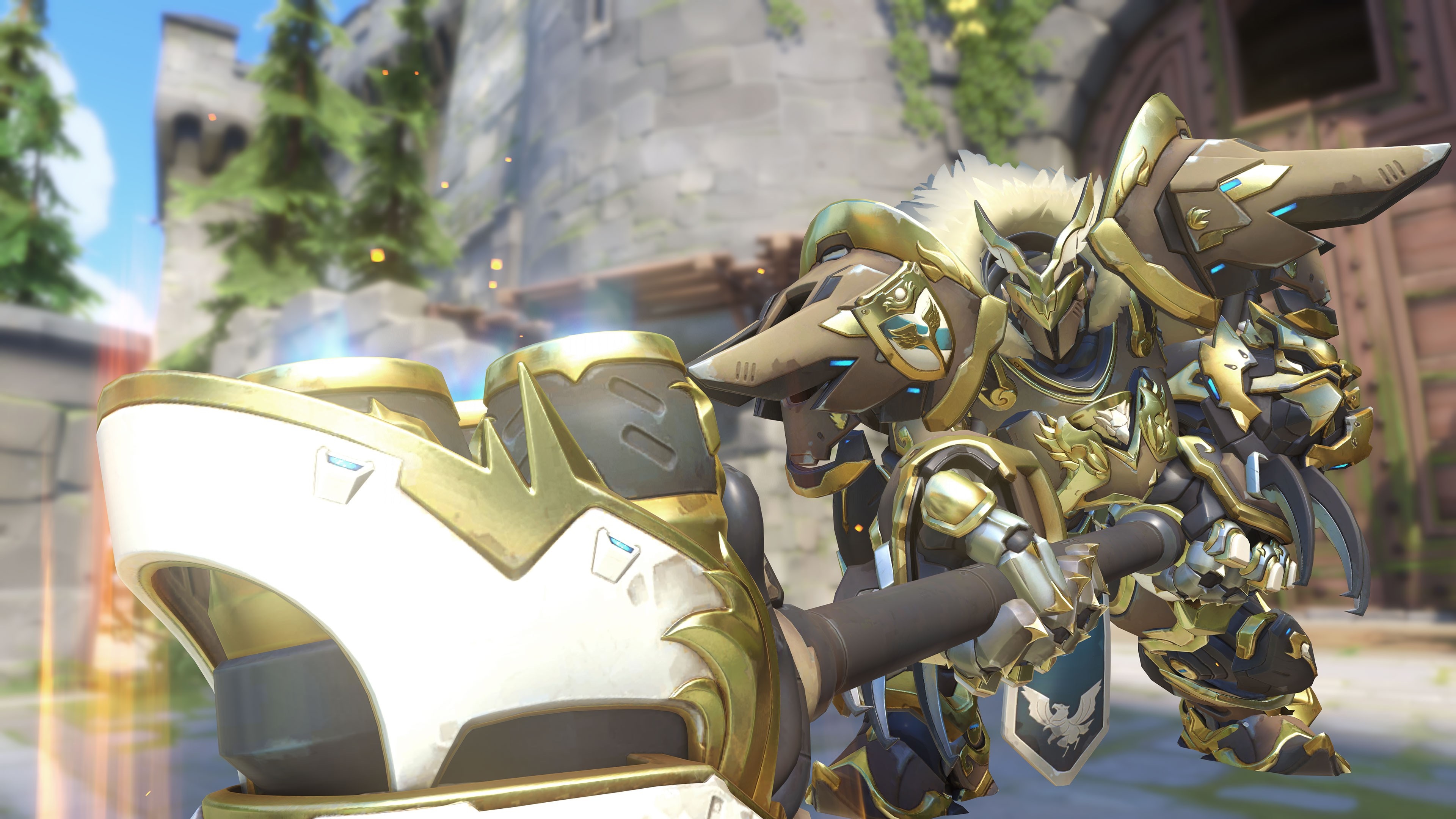 Reinhardt from Overwatch on Eichenwalde HD Wallpaper