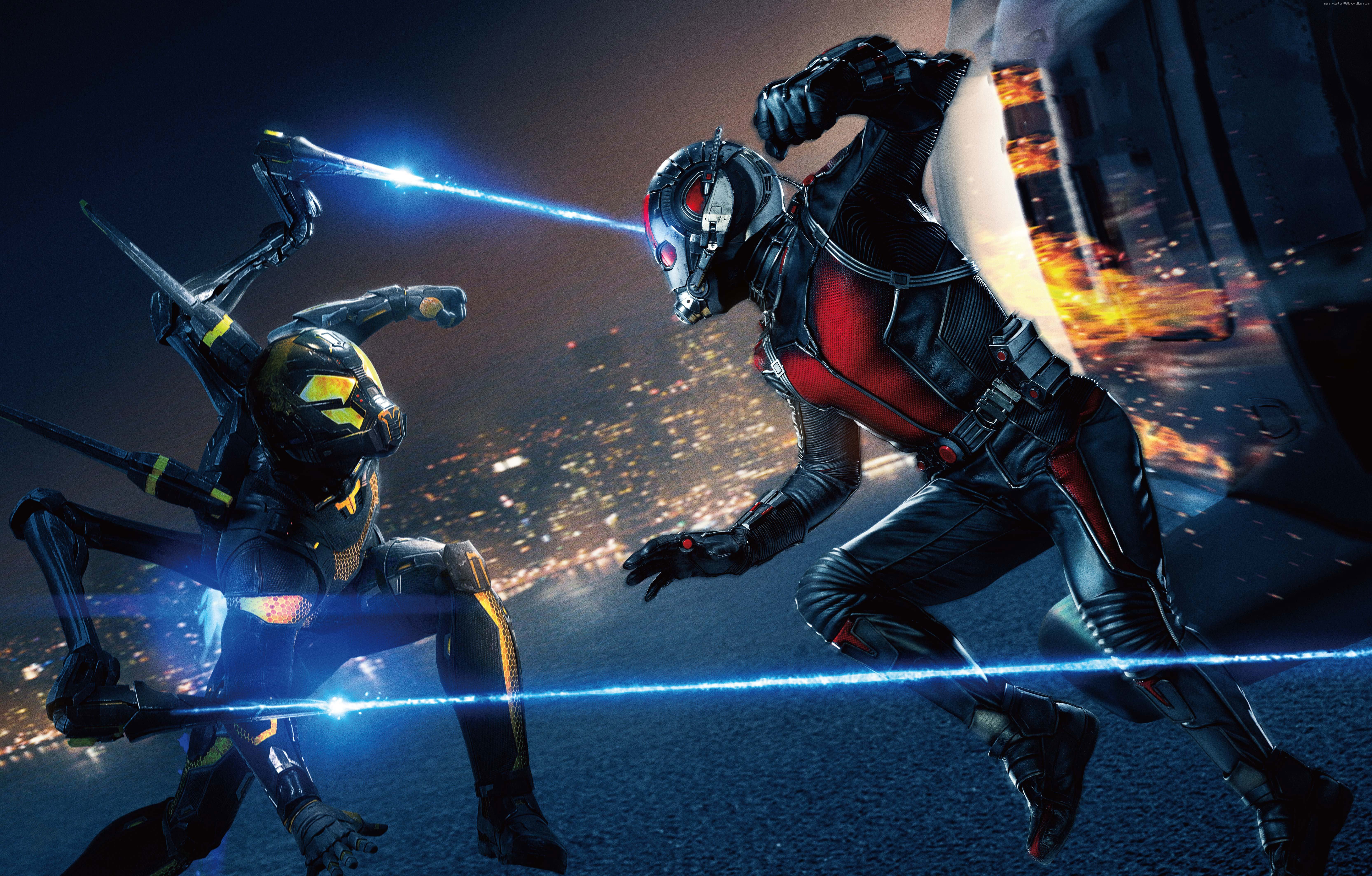 Ant-Man and The Wasp fighting HD Wallpaper