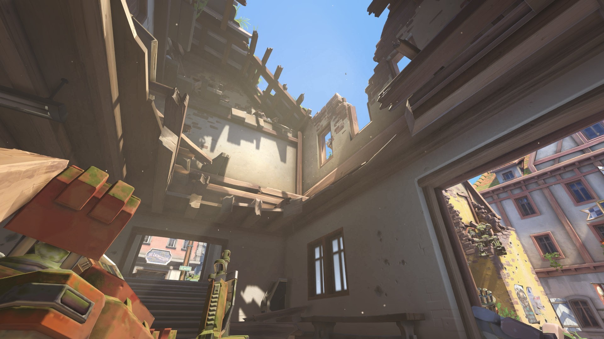Eichenwalde Overwatch screenshot of destroyed buildings HD Wallpaper