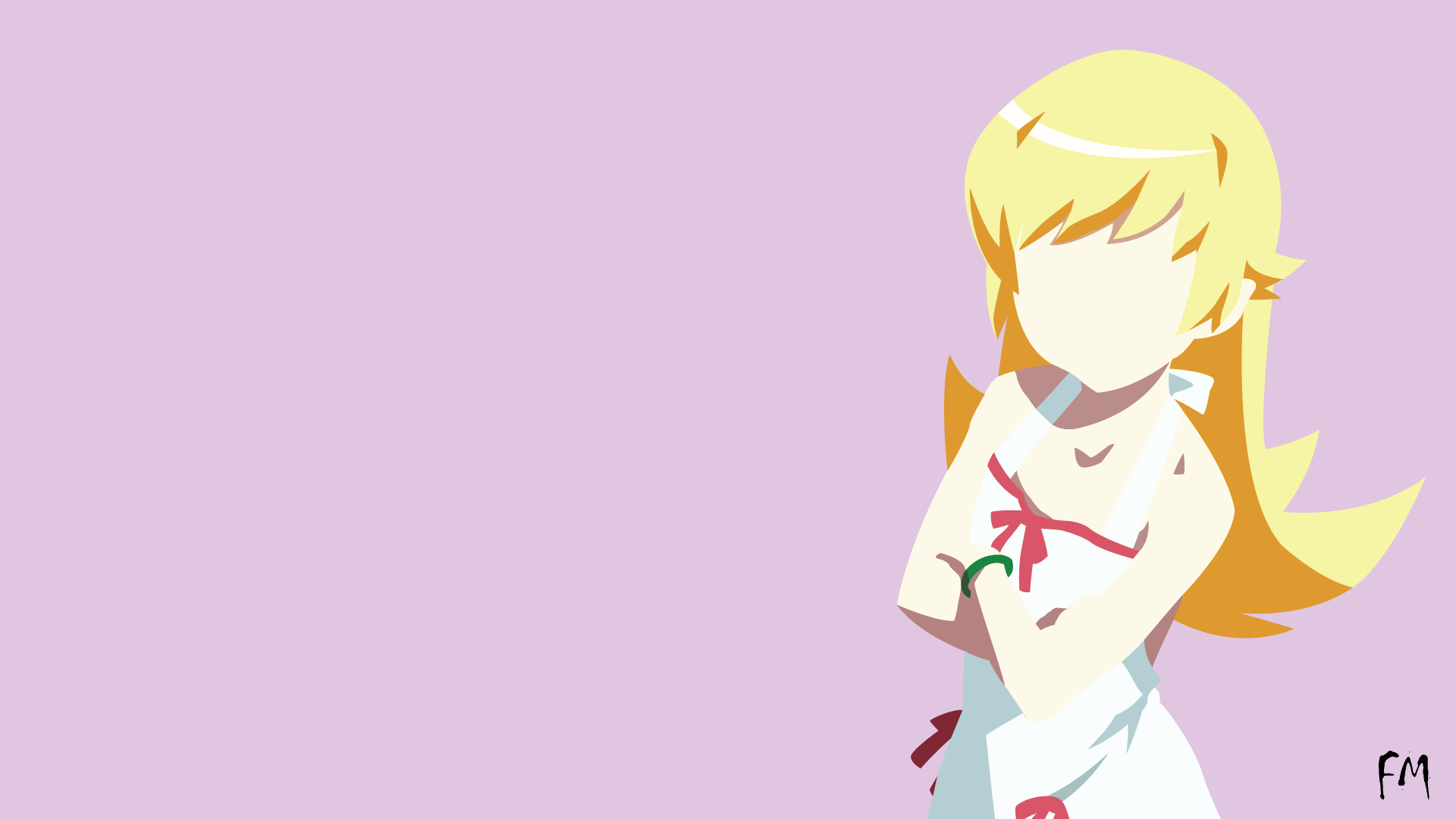Oshino Shinobu from Monogatari Series HD Wallpaper