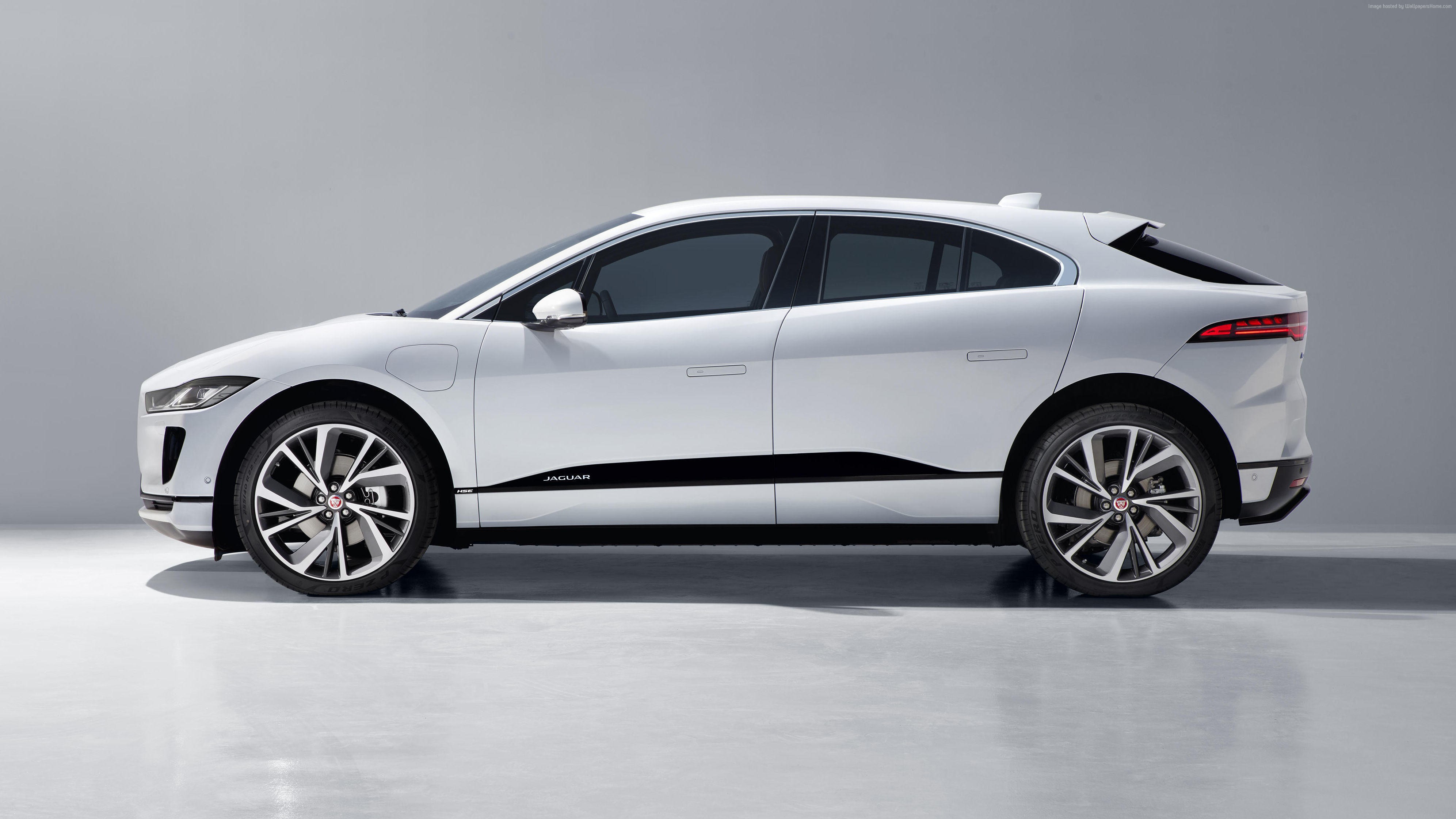 White Jaguar I-Pace Electric Car HD Wallpaper