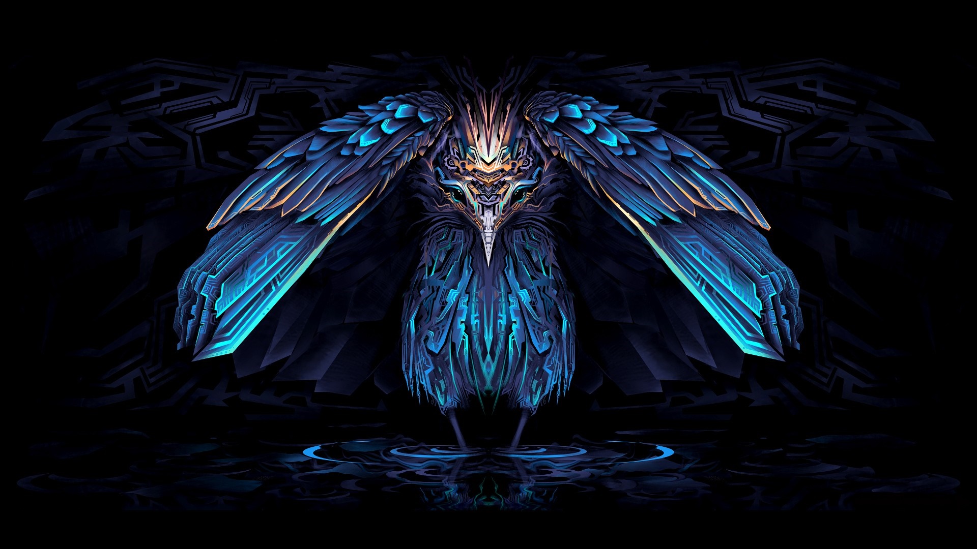 Digital art of a mythical bird creature HD Wallpaper