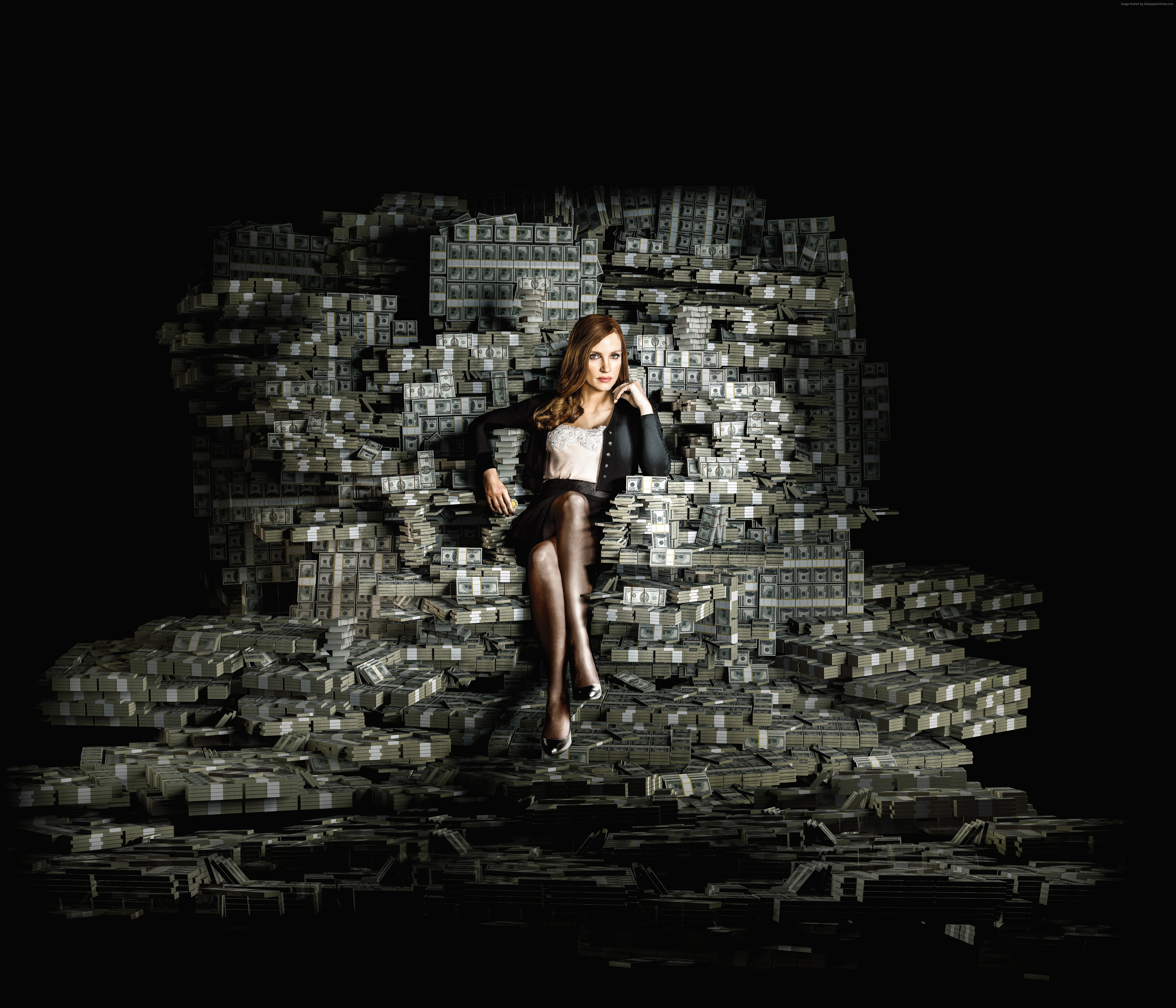Molly's Game Jessica Chastain 4K HD Wallpaper